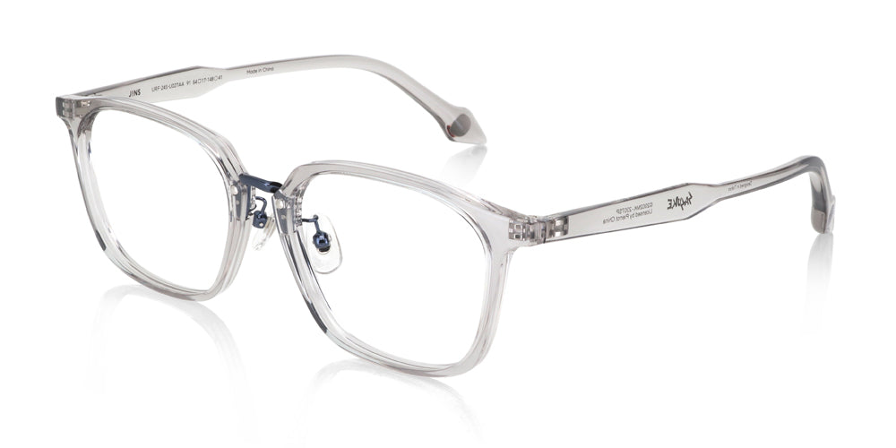 JINS x NARUTO SASUKE Model Gray Glasses - Anime Inspired Eyewear for Naruto Fans - Perfect for Cosplay, Collecting, and Everyday Wear