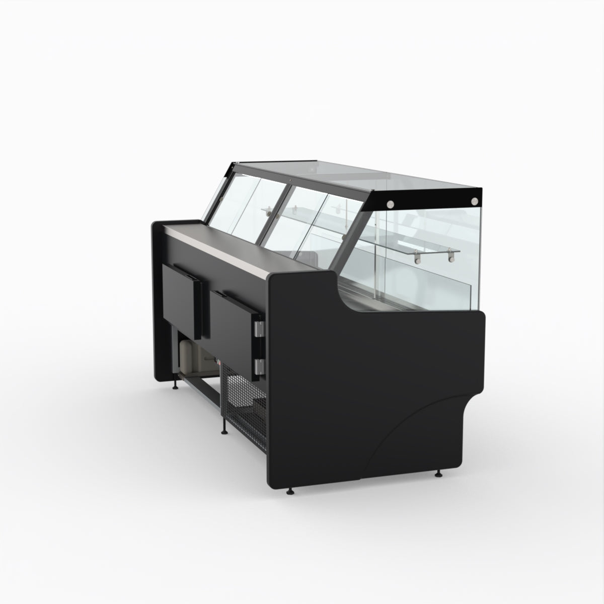 2 Meter AG Deli Showcase Glass Display Case - Perfect for Supermarkets, Delis & Bakeries to Showcase Fresh Food & Pastries