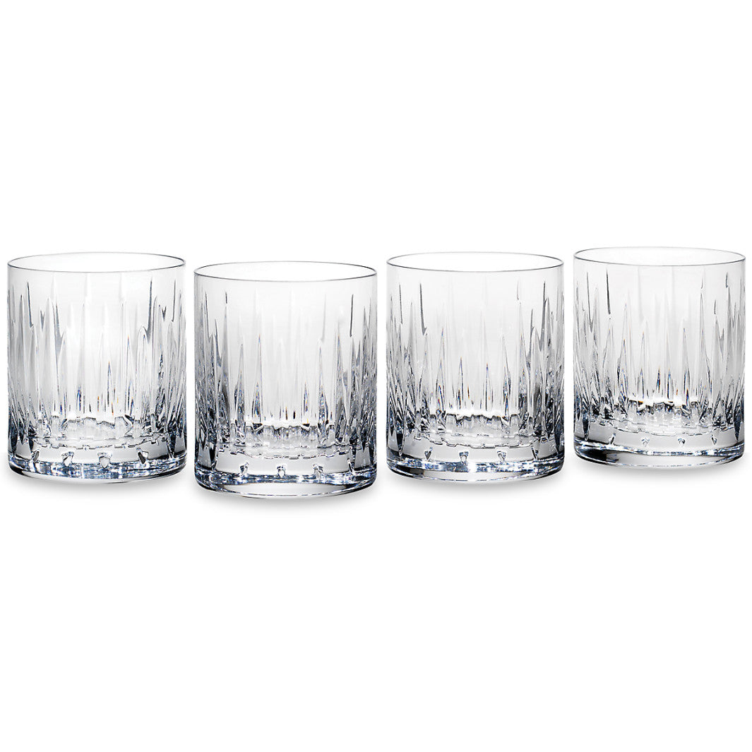 Premium Soho Double Old Fashioned Whiskey Glasses Set of 4 - Heavy Base Crystal Clear Barware for Bourbon, Scotch & Cocktails - Perfect for Home Bars, Gifts & Entertaining