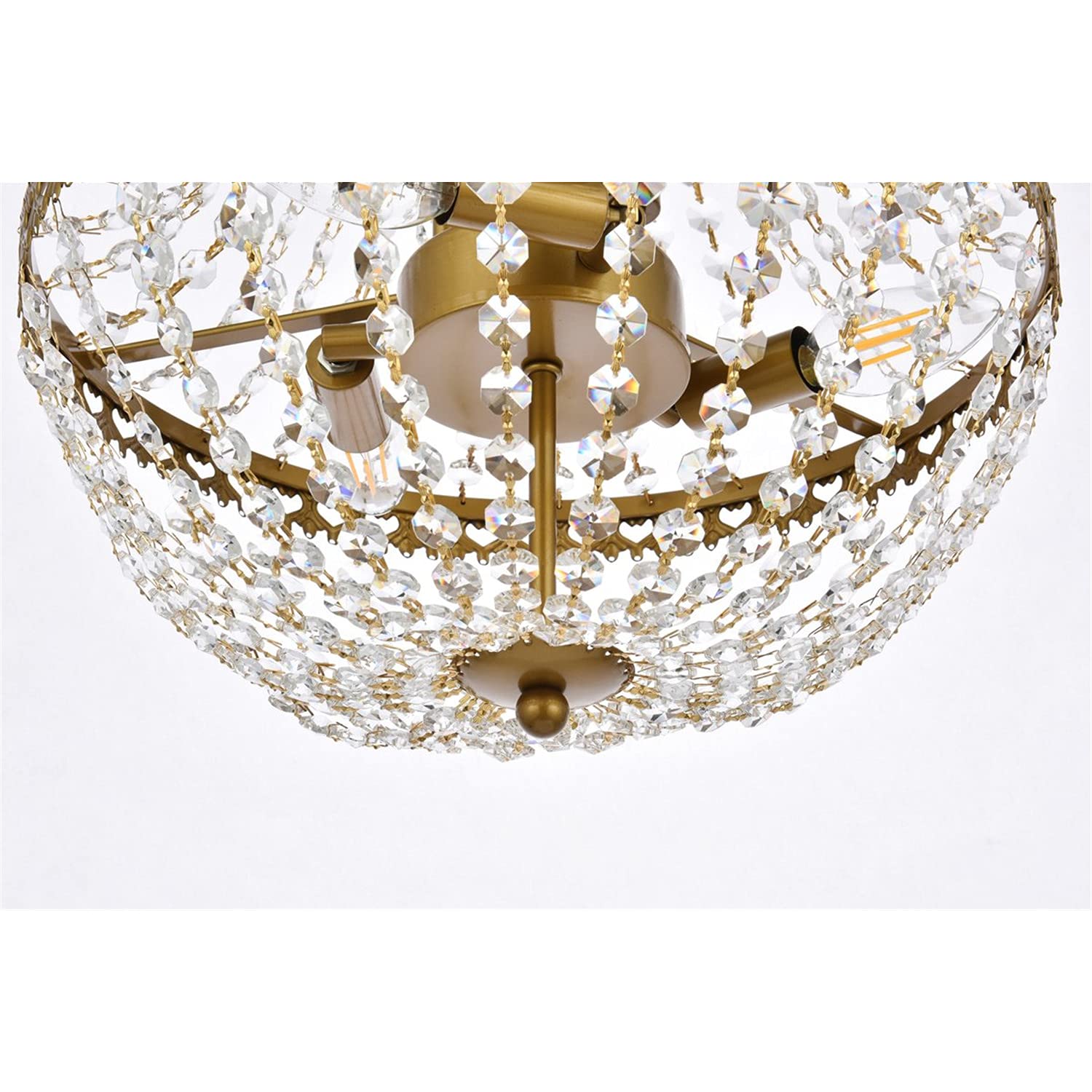 Valeria 14 Inch Brass Pendant Light - Modern Indoor Ceiling Fixture for Living Room, Dining Room & Bedroom Lighting Decor