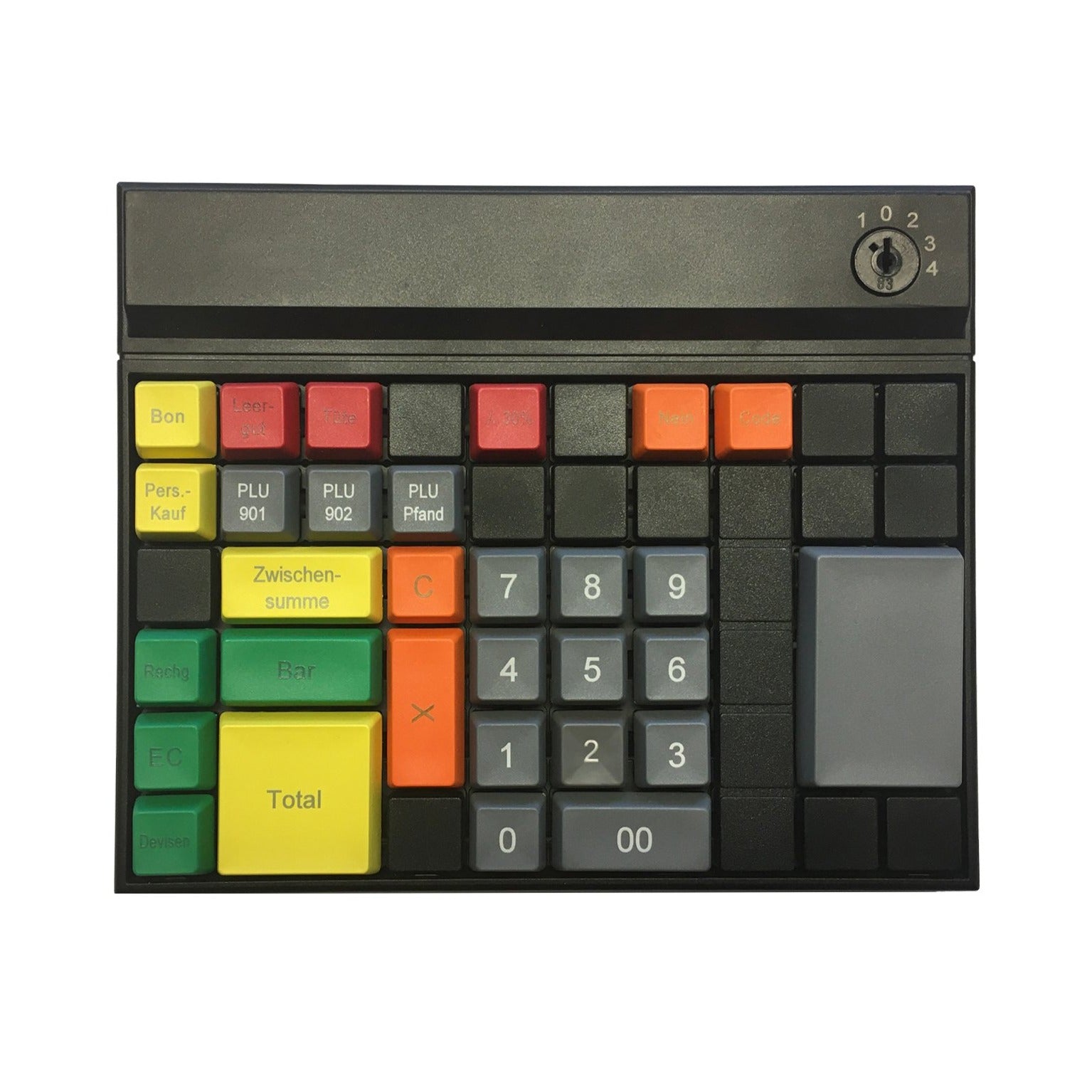 PrehKeyTec MSI 60 POS Keyboard - Durable Retail & Restaurant Point of Sale Keyboard for Fast Checkout - Perfect for Cashiers, Waiters, and Retail Staff