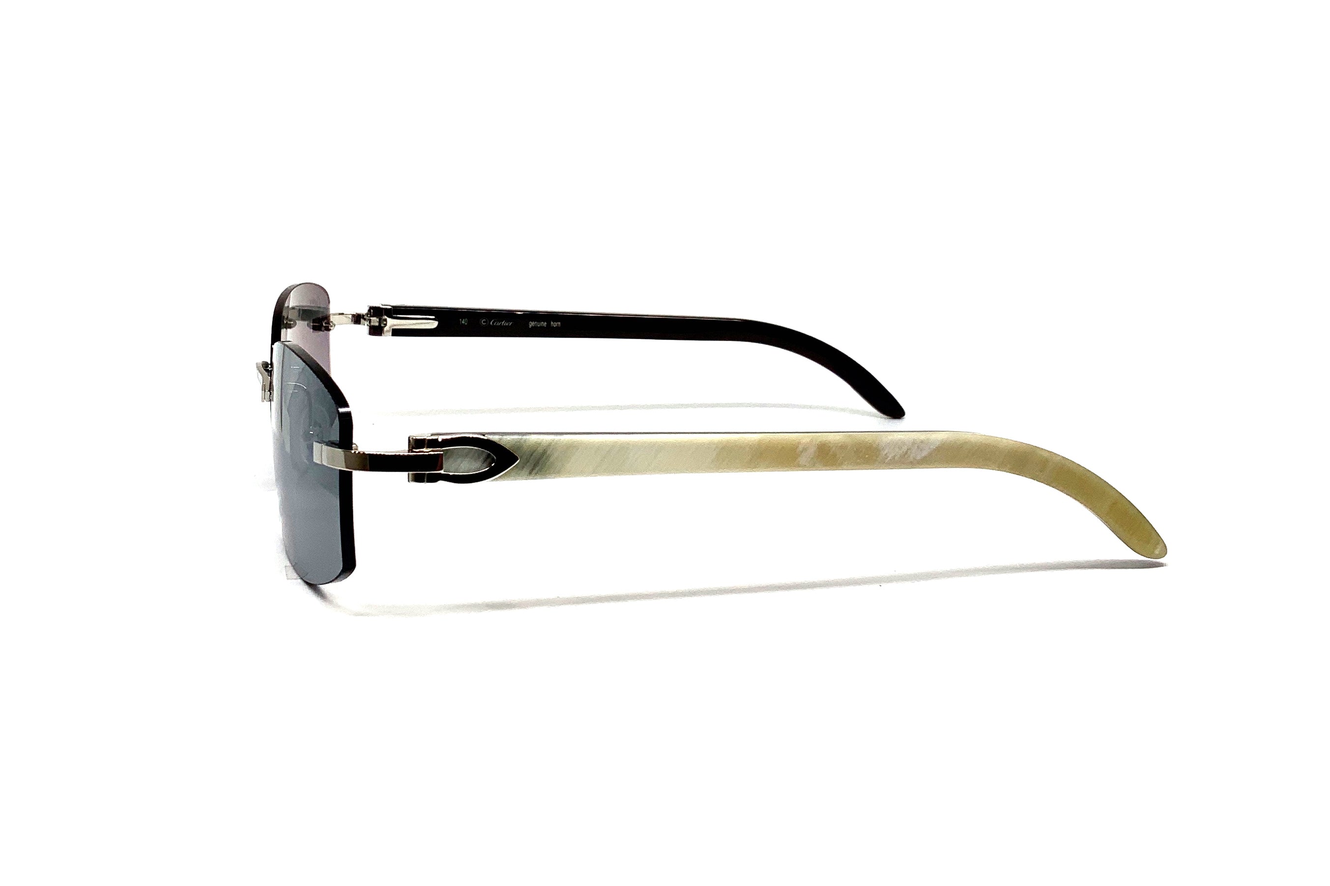 Cartier C Décor CT0031RS Buffalo Horn Sunglasses - Luxury Designer Shades for Men & Women - Perfect for Outdoor Activities, Travel & Fashion Accessories