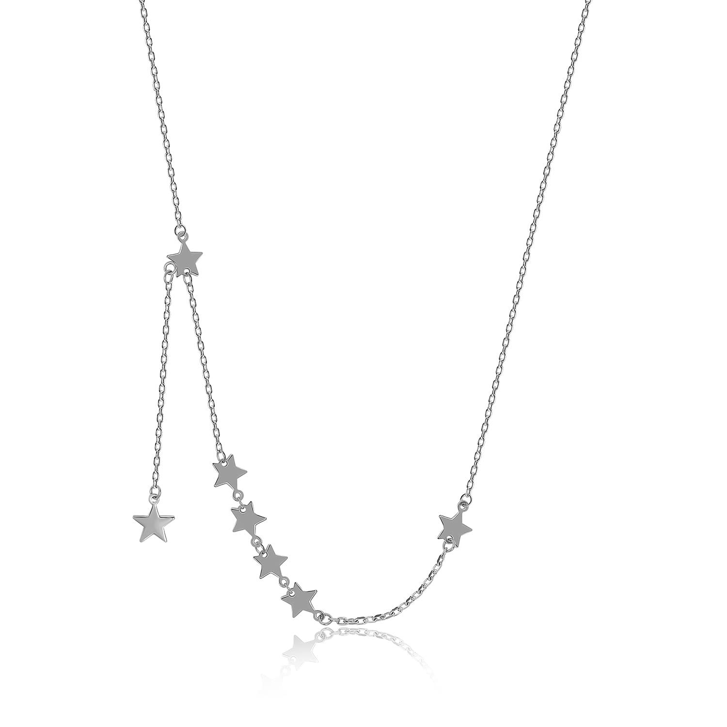 Trendy 925 Sterling Silver Layering Necklace Set for Women & Teen Girls - Adjustable 14-16 Inch Star Pendant Choker Necklace | Perfect for Layering, Everyday Wear, Gift Giving & Special Occasions