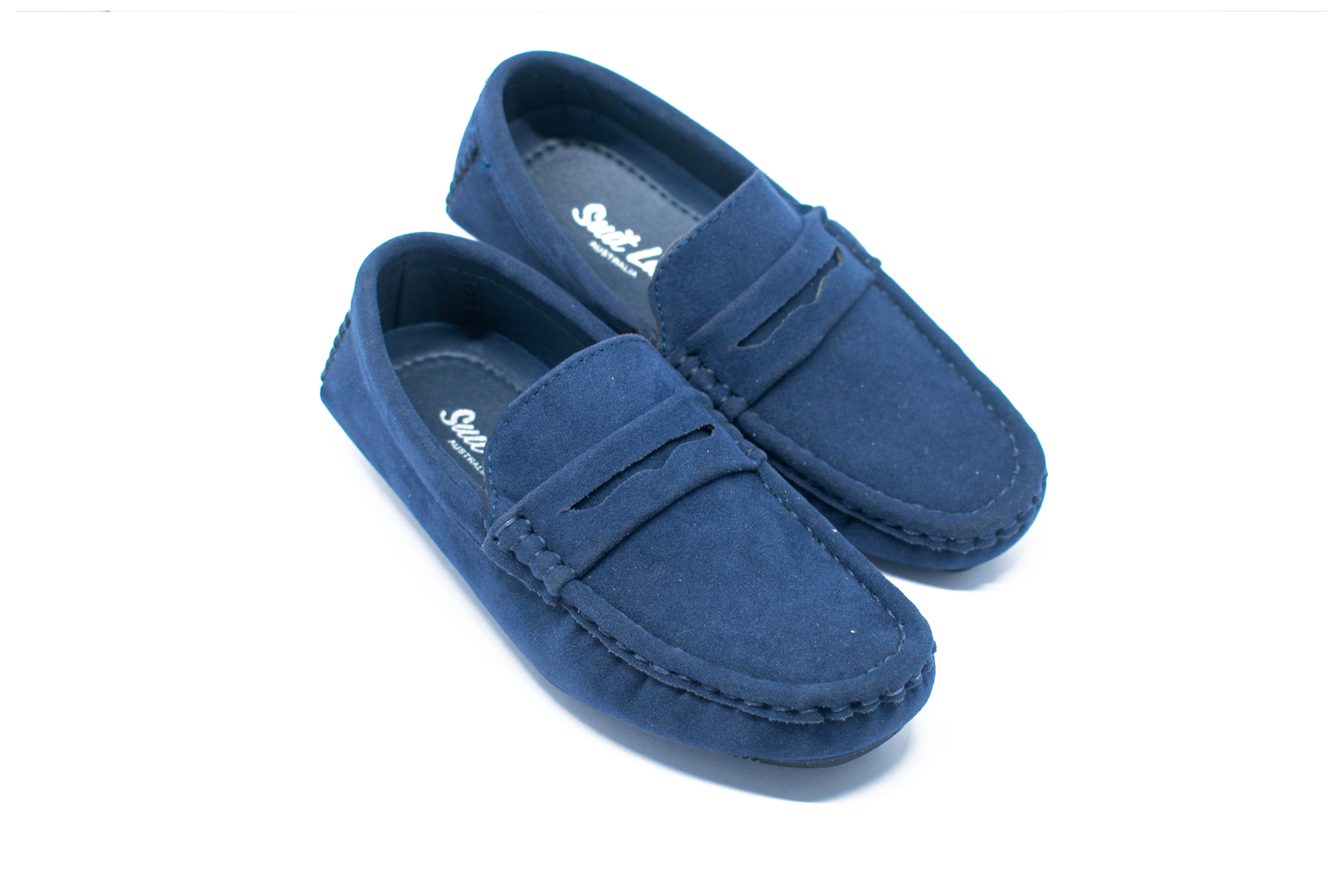 Paris Suede Loafers for Men - Comfortable Navy Blue Slip-On Shoes | Casual Office Wear & Weekend Outings