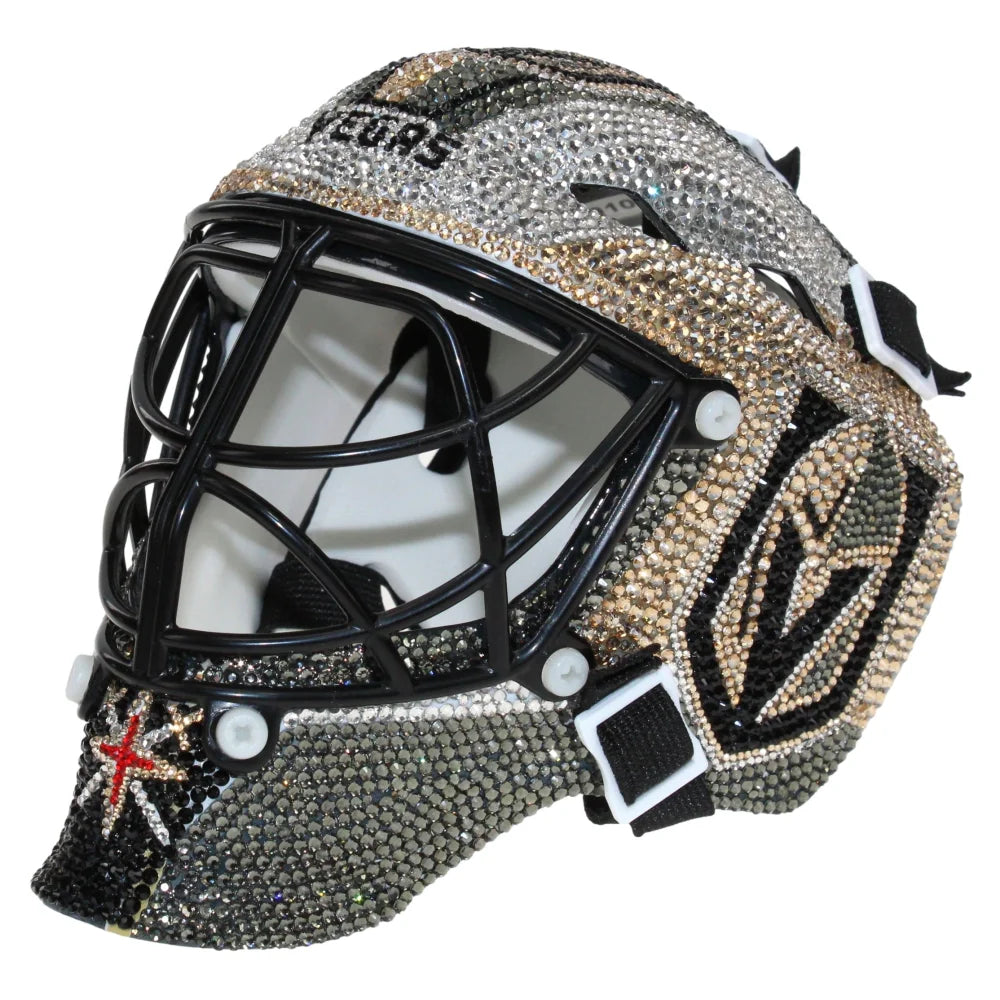 Logan Thompson Autographed Vegas Golden Knights Mini Hockey Helmet - Signed NHL Collectible - Perfect for Sports Memorabilia Displays & Fan Cave Decor