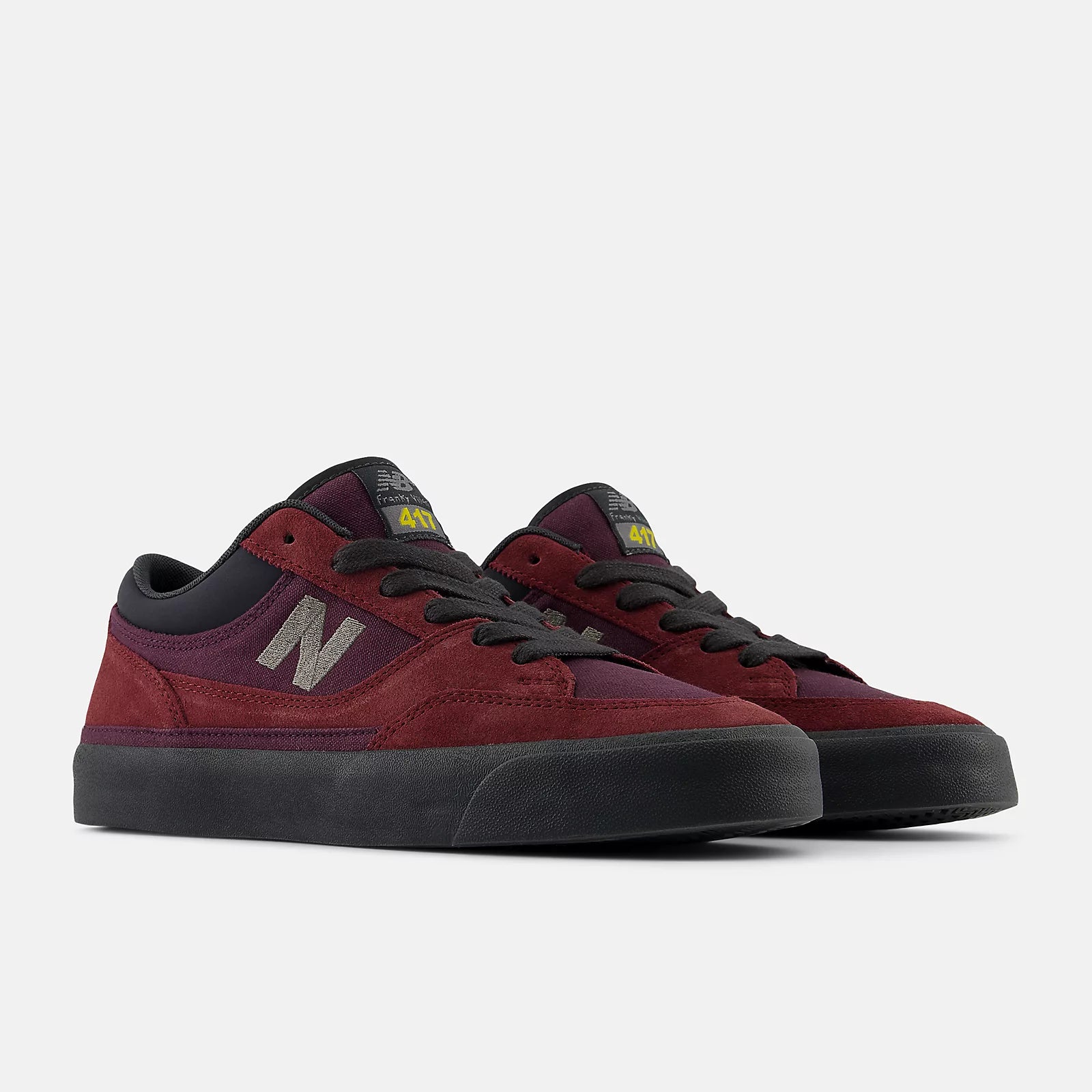 417 Low Numeric Franky Villani Skate Shoes - Burgundy & Phantom Colorway | Men's Streetwear Sneakers for Skateboarding & Casual Wear