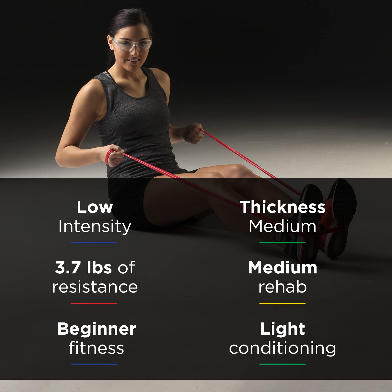 THERABAND Resistance Bands - 50 Yard Roll Professional Latex Exercise Bands for Strength Training, Physical Therapy & Home Workouts | Upper/Lower Body & Core Workouts, Pilates, Rehab | Medium Resistance (Level 3, Red) - Perfect for Gym, Yoga, CrossFit & Physical Therapy Sessions