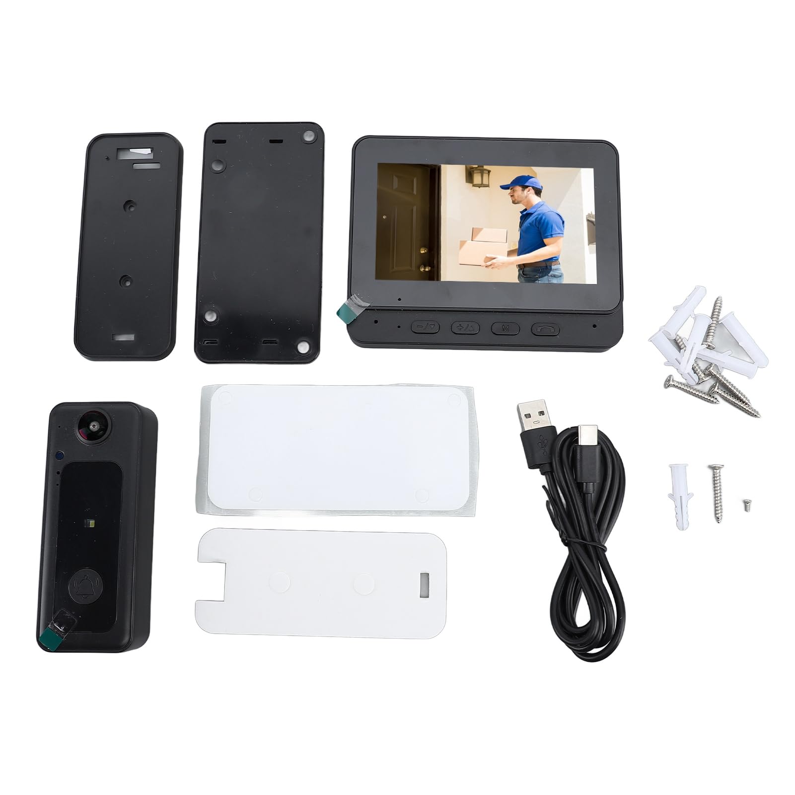Smart WiFi Video Doorbell with 4.3