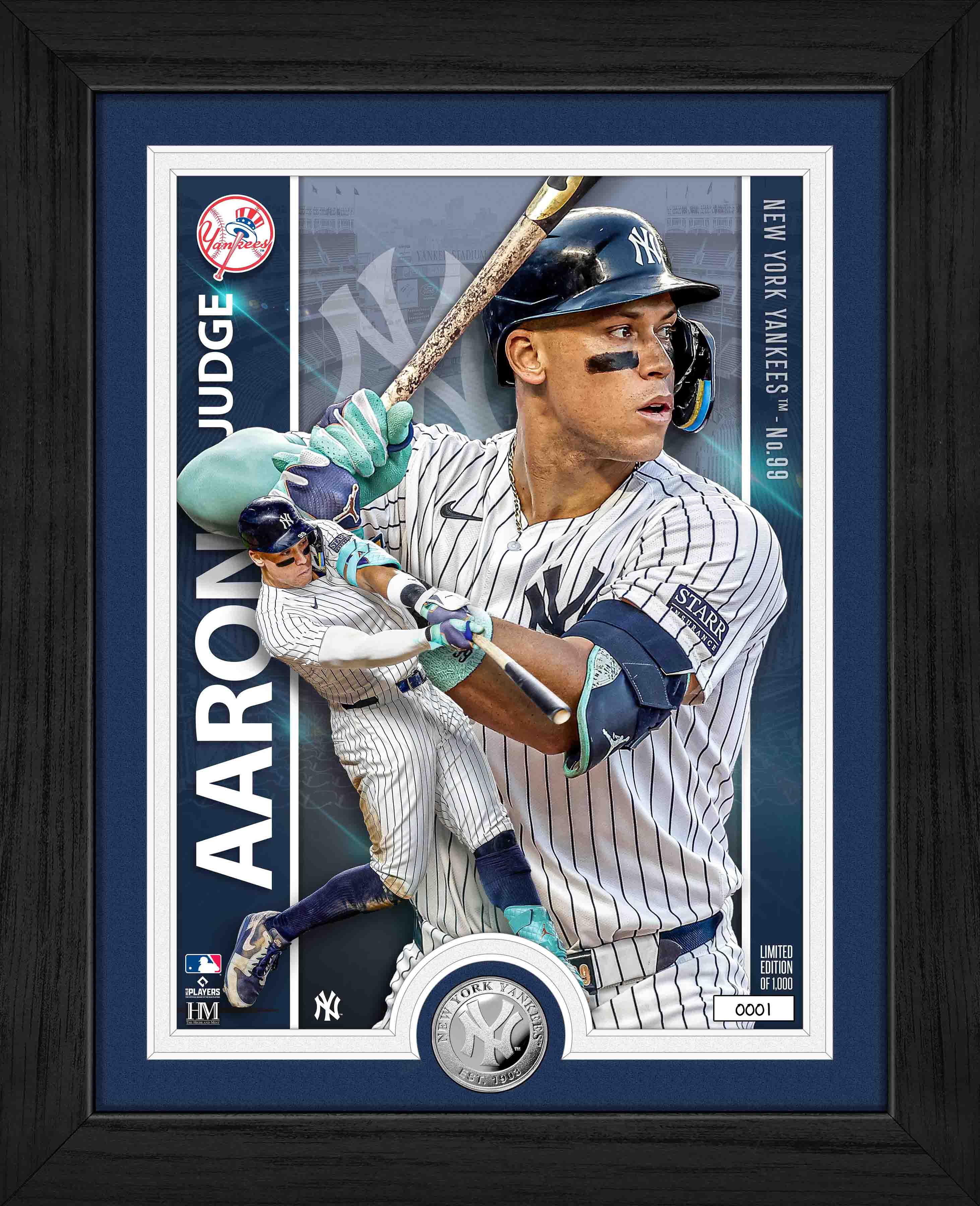 Aaron Judge Limited Edition Artist Proof Silver Coin - Collectible MLB Photo Mint - Perfect for Baseball Fans, Memorabilia Collectors & Gift Giving