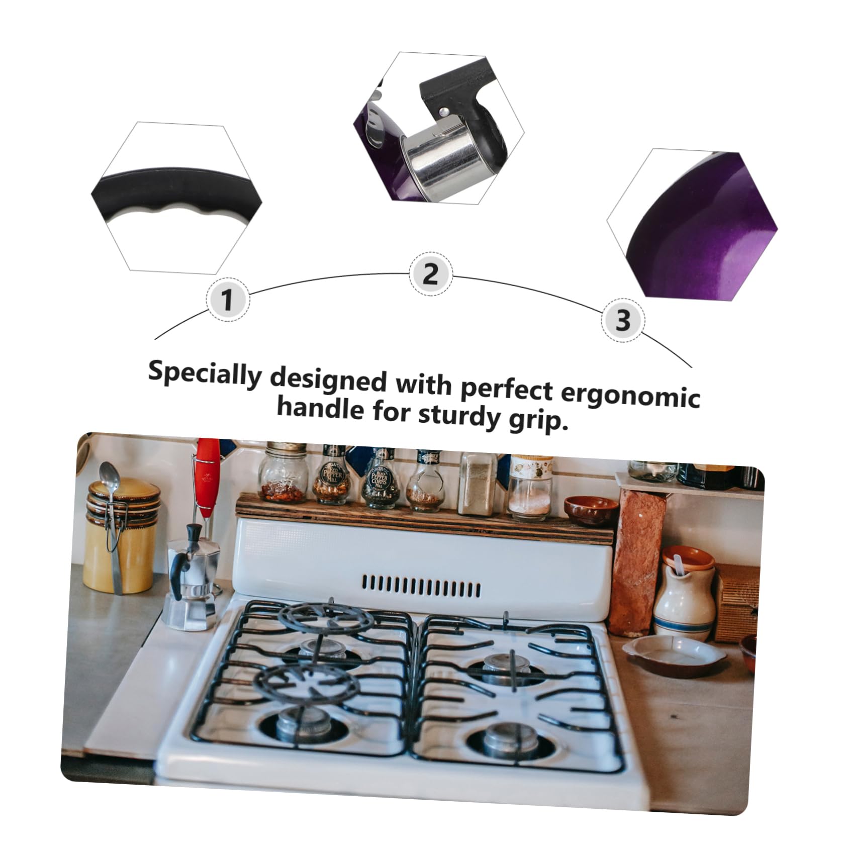 Premium Stainless Steel Whistling Tea Kettle - 3L Stovetop & Induction Compatible - Purple Tea Pot for Home, Office & Kitchen - Perfect for Brewing Tea, Boiling Water & Coffee Making