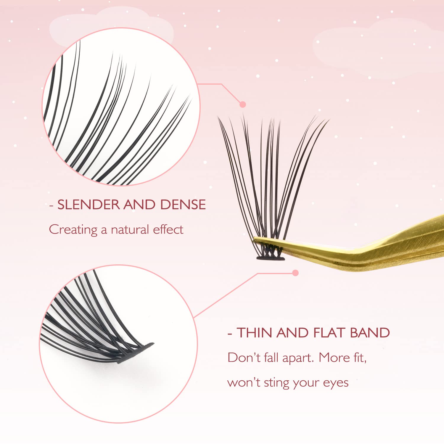 10D Lash Clusters 240pcs - Natural Individual Eyelash Extensions, 8-12mm Mixed Lengths, C Curl 0.07mm Thickness - Easy to Apply Under Your Lashes for Dramatic Volume & Everyday Glam - Perfect for Weddings, Parties & Special Occasions