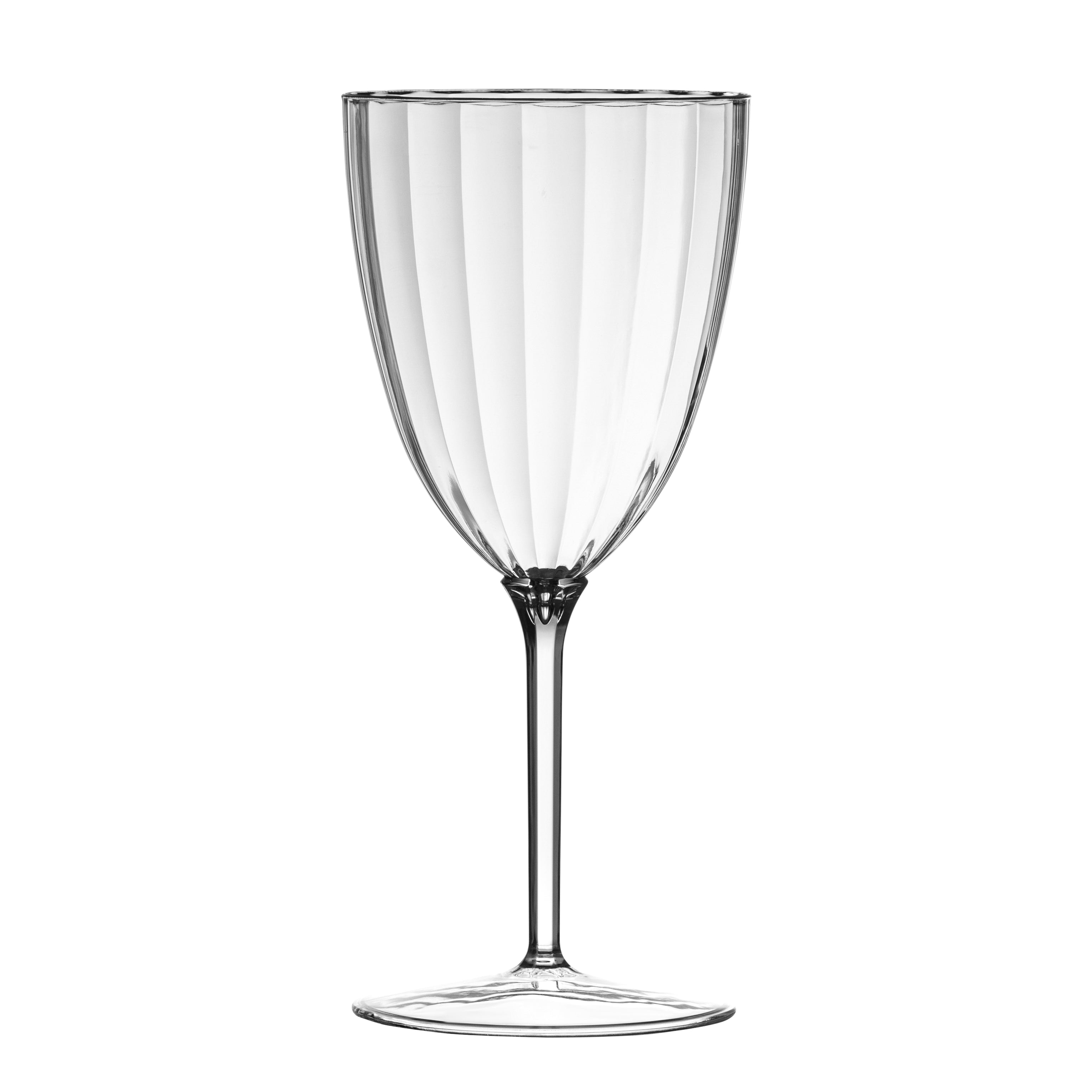 7 Oz Clear Plastic Disposable Wine Goblets - 8 Pack Shatterproof Cups for Parties, Picnics, Weddings & Outdoor Events