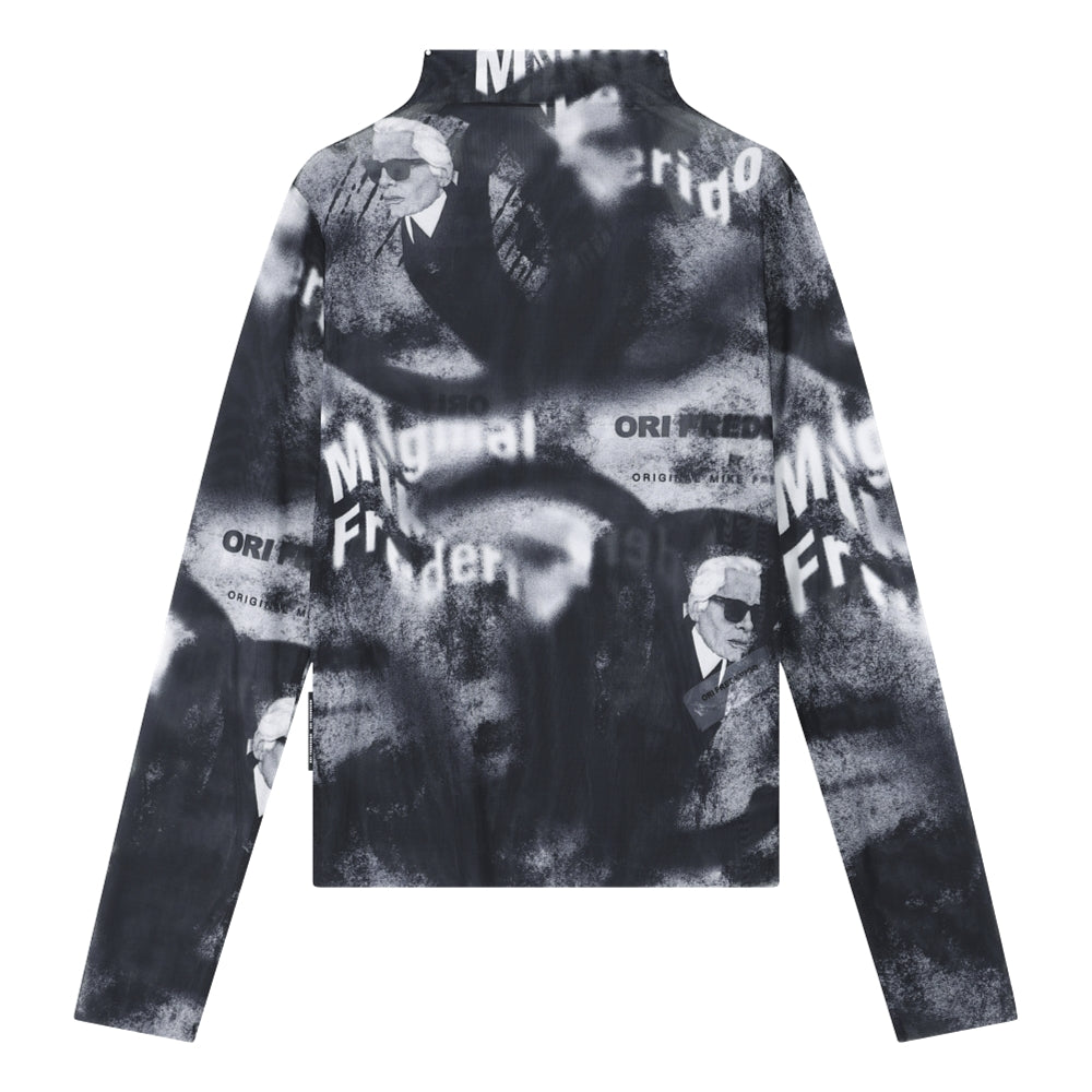ORI FREDERIQO Women's Long Sleeve Printed T-Shirt - Black | Stylish Casual Wear for Everyday Outfits, Work & Social Events