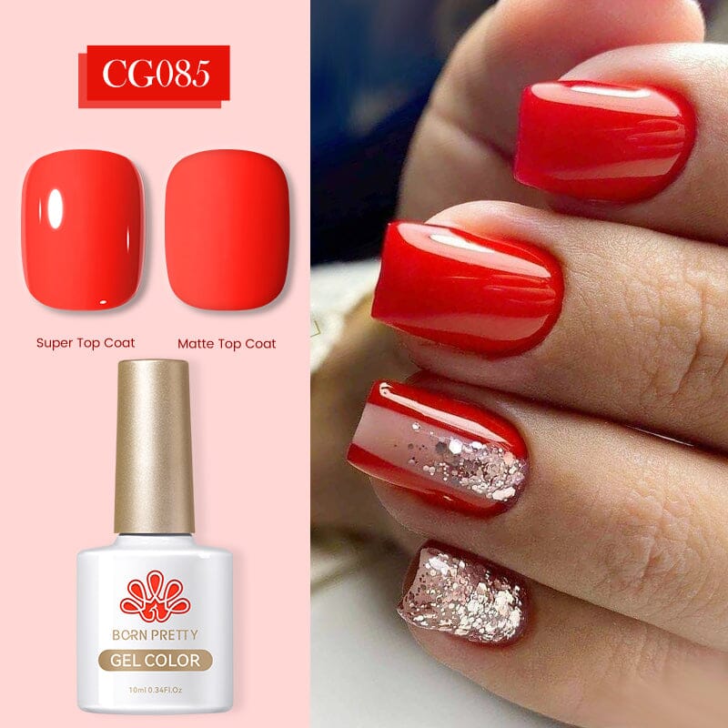 Silky White Series Red Gel Nail Polish 10ml - Long Lasting & High Gloss for Professional & DIY Manicures - Perfect for Parties, Weddings & Special Occasions