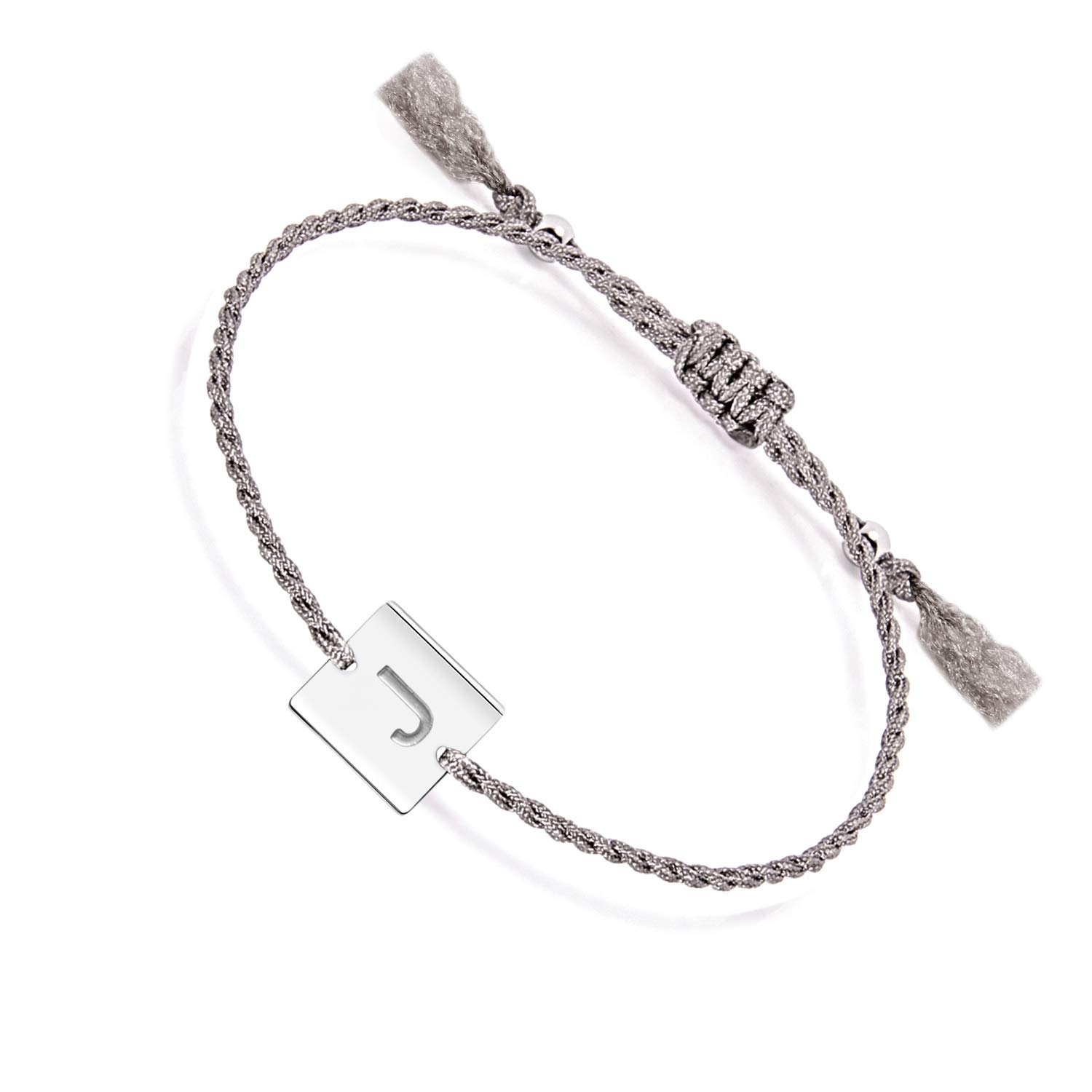 Best Initial Letter Bracelets for Women & Girls - Personalized Stainless Steel Engraved Rope Bracelet - Perfect for Birthdays, Anniversaries & Everyday Wear