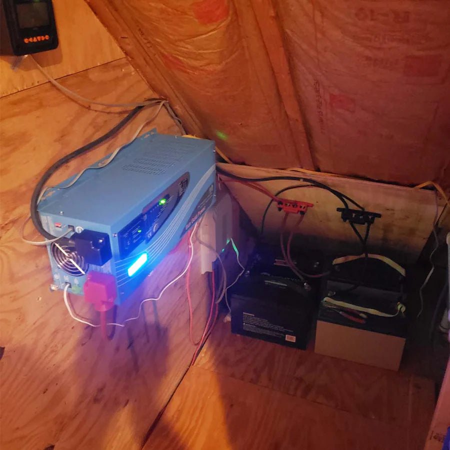 SunGoldPower 4000W 24V Pure Sine Wave Power Inverter with Built-in Charger - Perfect for RVs, Boats, Off-Grid Solar Systems & Emergency Backup Power