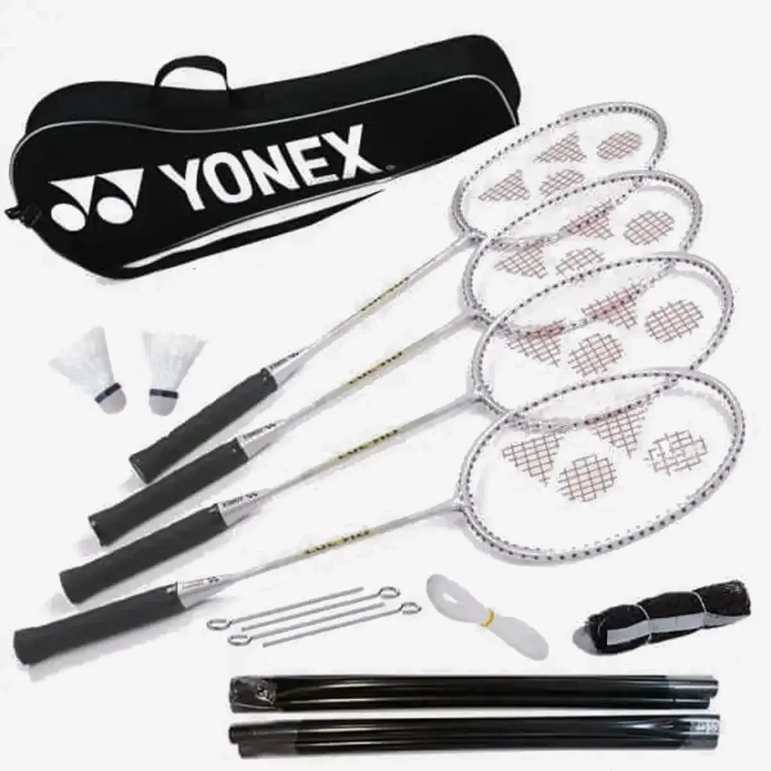 Yonex GR 303 4-Piece Recreational Badminton Set with Rackets & Shuttlecocks - Perfect for Backyard Fun, Family Games & Outdoor Sports Activities