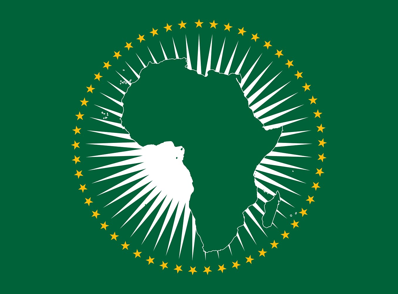 XXXL African Union Flag 210x290cm (80x110in) - Heavy Duty 100% Polyester Outdoor Banner - 6m² (64sqft) Landscape Flag - Made in Germany - Perfect for Parades, Sporting Events & Government Buildings