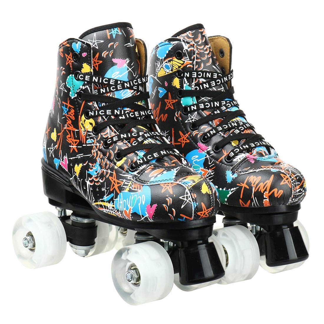Best Unisex Classic High-Top Roller Skates for Adults - Indoor & Outdoor 4-Wheel Skates for Fitness, Recreation & Rink Skating