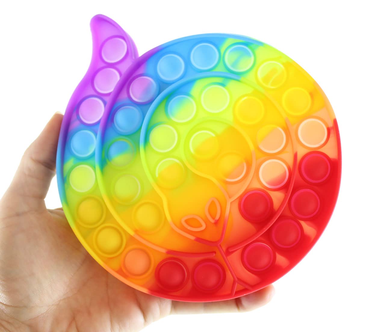 Coiled Snake Bubble Pop Fidget Toy - Silicone Push Poke Sensory Stress Relief Toy for Kids & Adults - Anxiety Relief & Focus Aid - Perfect for ADHD, Autism, Office & Classroom Use