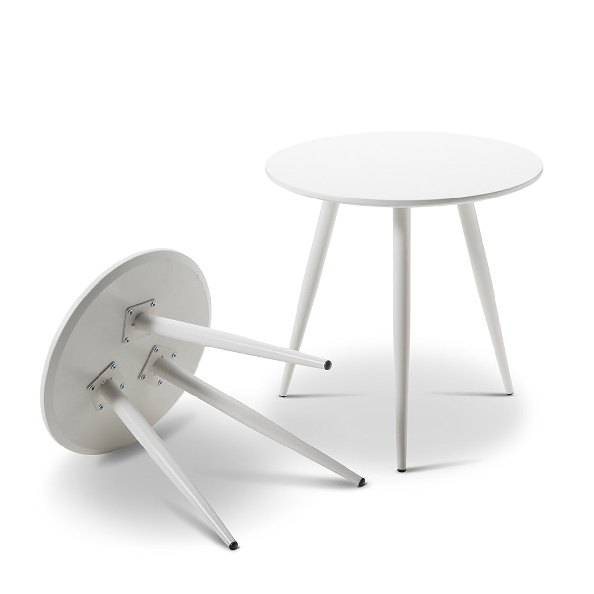 Komma Nested Side Tables - Set of 2 Modern End Tables for Living Room, Bedroom, or Office - Space-Saving Accent Tables with Sturdy Metal Frame and Wooden Top