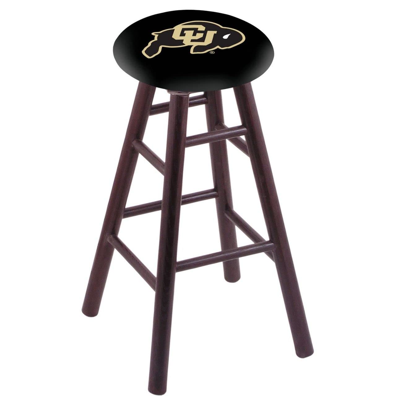 Holland Bar Stool Co. Dark Cherry Oak Bar Stool with Colorado Seat - Rustic Pub, Kitchen Island & Home Bar Stool for Counter Height Tables