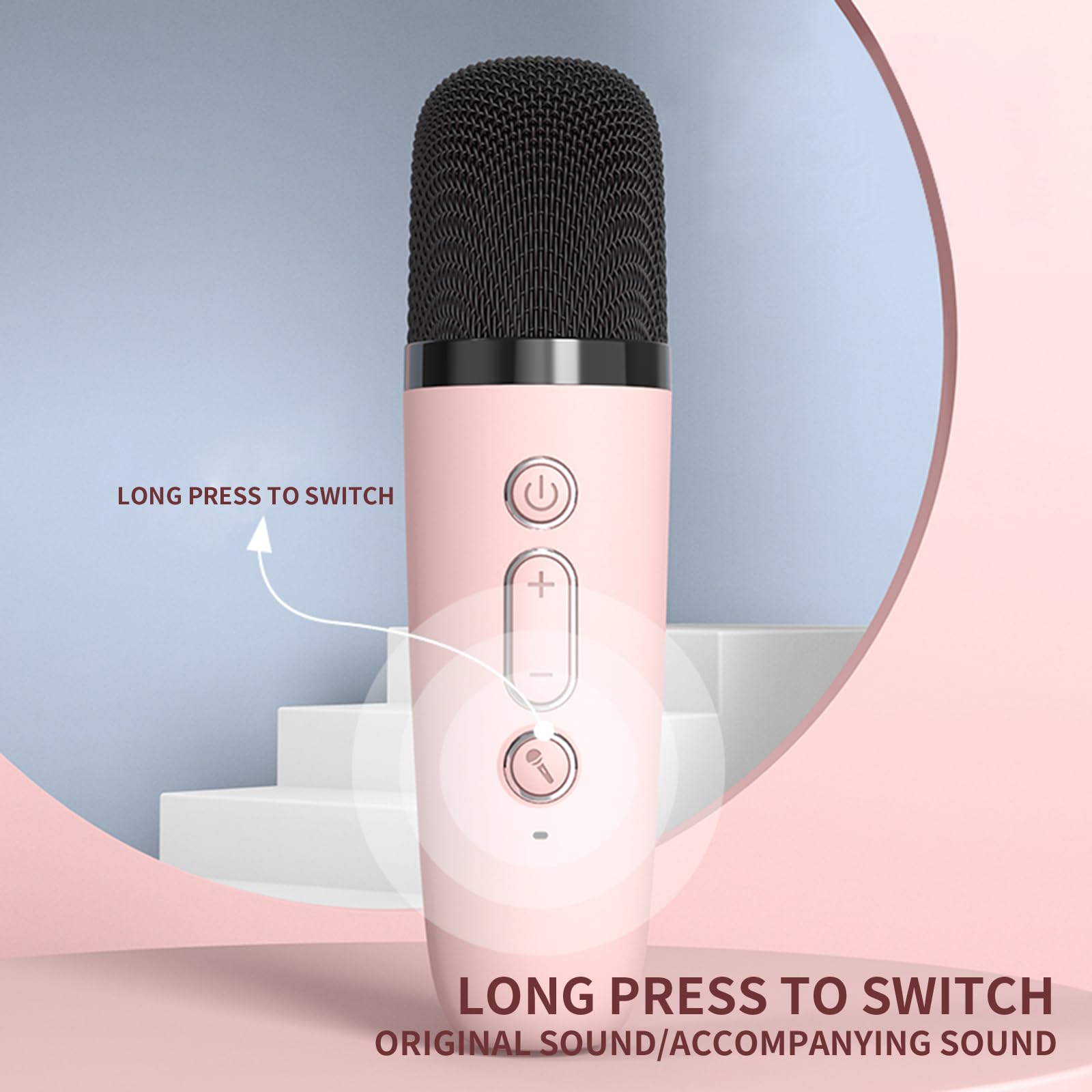 Portable Bluetooth Karaoke Machine for Kids with Wireless Microphone - Pink Cat Design | Kids Music Player Toy for Boys & Girls Ages 3-8+ | Perfect for Birthday Gifts, Home Singing & Party Entertainment