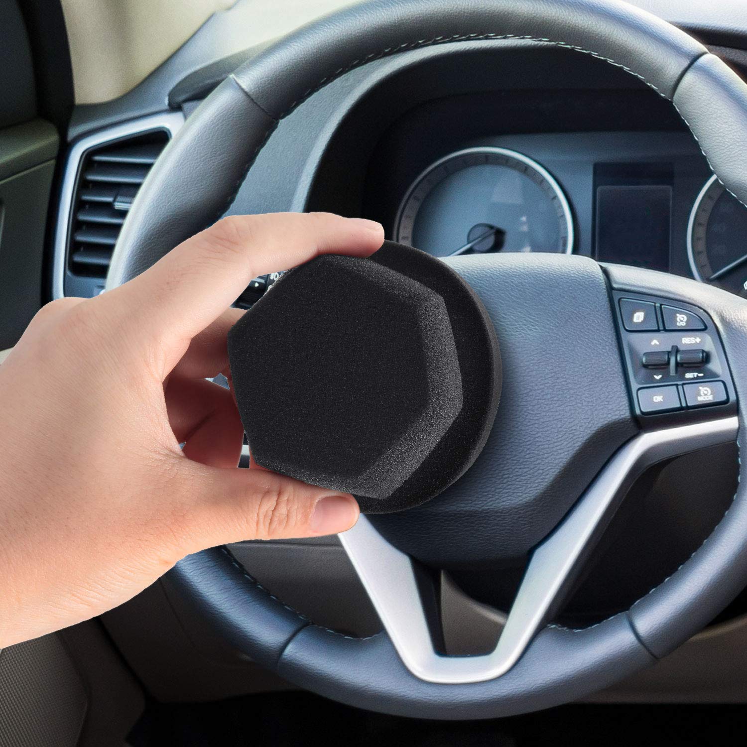 BBTO Reusable Tire Dressing Applicator Sponge - 10 Pack Washable Foam Pads for Car Detailing, Tire Shine Application & No Mess Cleaning - Perfect for Auto Shops, DIY Car Enthusiasts & Professional Detailing Services