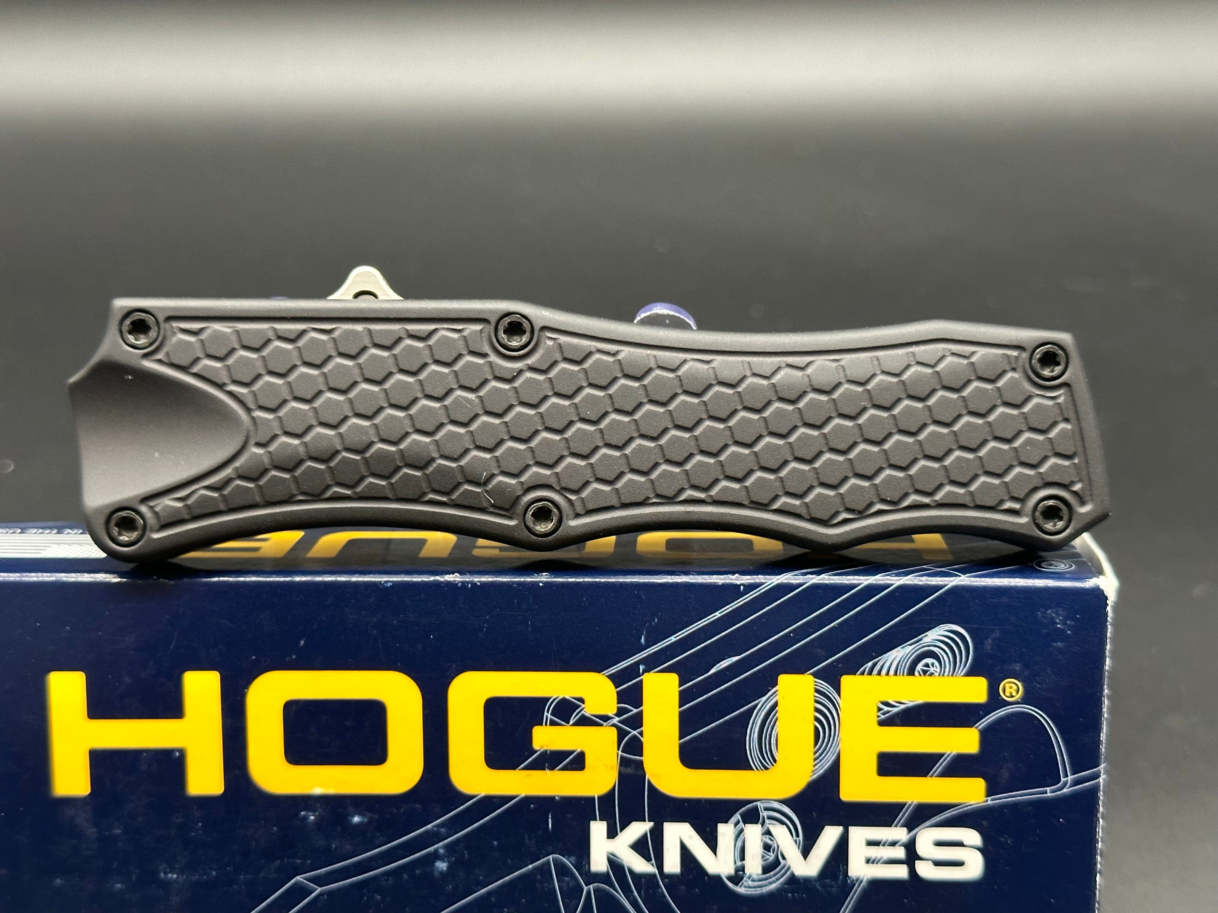 Hogue Exploit OTF Automatic Knife - Black Tactical Folding Knife for Outdoor Camping, Hunting & EDC | Premium Automatic Out The Front Knife
