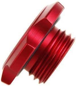 BADASS SHARKS Aluminum Oil Cap - Universal Fit for Honda Civic, Subaru Impreza STI, Accord & More - High Performance Fuel Tank Cap Accessory (Red) - Perfect for Car Enthusiasts & Auto Show Modifications