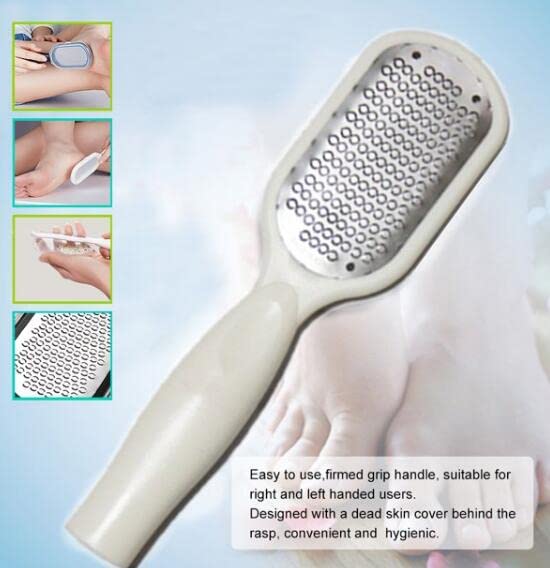 Professional Stainless Steel Foot File & Pedicure Grinder - Electric Callus Remover for Thick Nails & Hard Skin with Ergonomic Handle (White, One Size) - Perfect for Home Pedicure, Salon Use & Foot Care Routine
