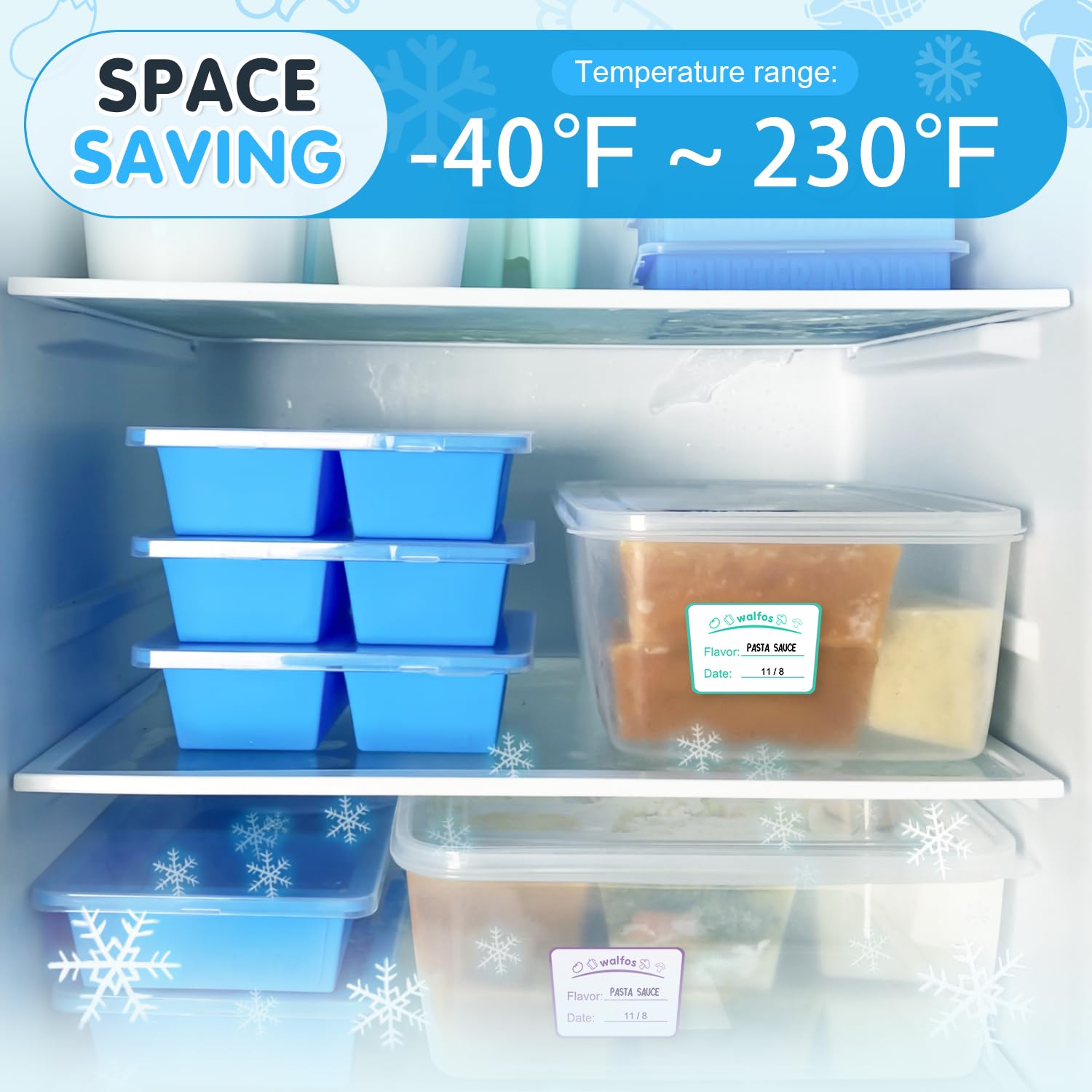 Walfos 1-Cup Silicone Soup Freezer Containers with Lids (3-Pack) - BPA-Free Freezing Cube Trays for Soup, Broth, Sauce Storage - Prevents Freezer Odor & Spills - Ideal for Meal Prep, Baby Food, Leftovers & Stock Making