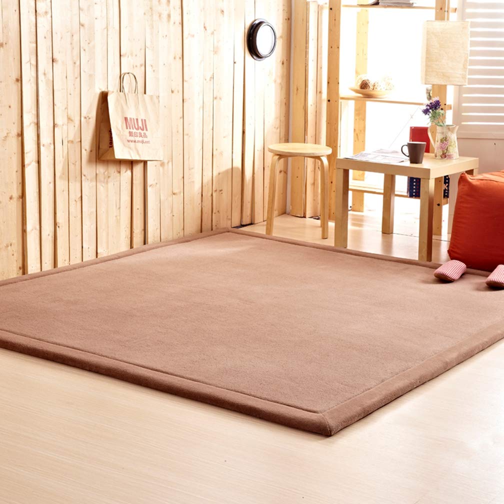 Soft Coral Fleece Anti-Slip Area Rug 7'x8' - Modern Rectangular Living Room Carpet for Bedroom, Nursery & Home Decor - Indoor/Outdoor Durable Floor Mat for Kids Play Area, Hallway Runner & Cozy Decor