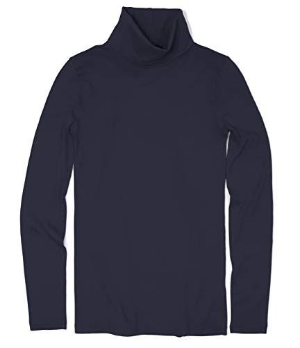 J.Crew Women's Tissue Turtleneck Tee - Soft Slim Fit Long Sleeve Stretch Cotton Top for Layering, Work & Casual Wear