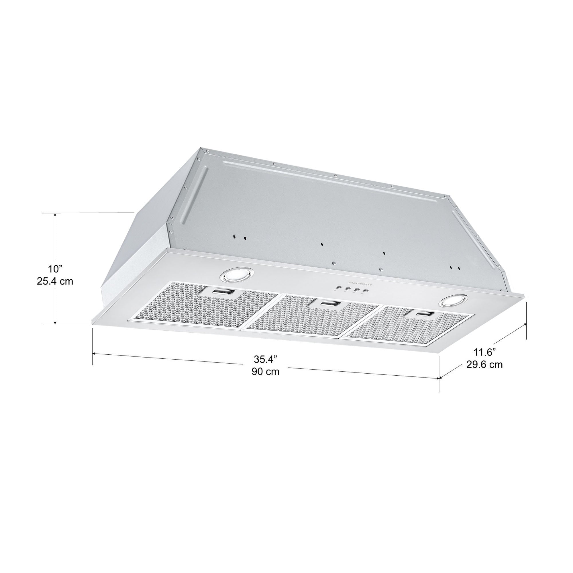 36 Inch Inserta Plus 420 CFM Ducted Insert Range Hood - Powerful Kitchen Ventilation for Gas Stoves & Cooking Areas - Perfect for Modern Homes & Restaurant Style Kitchens