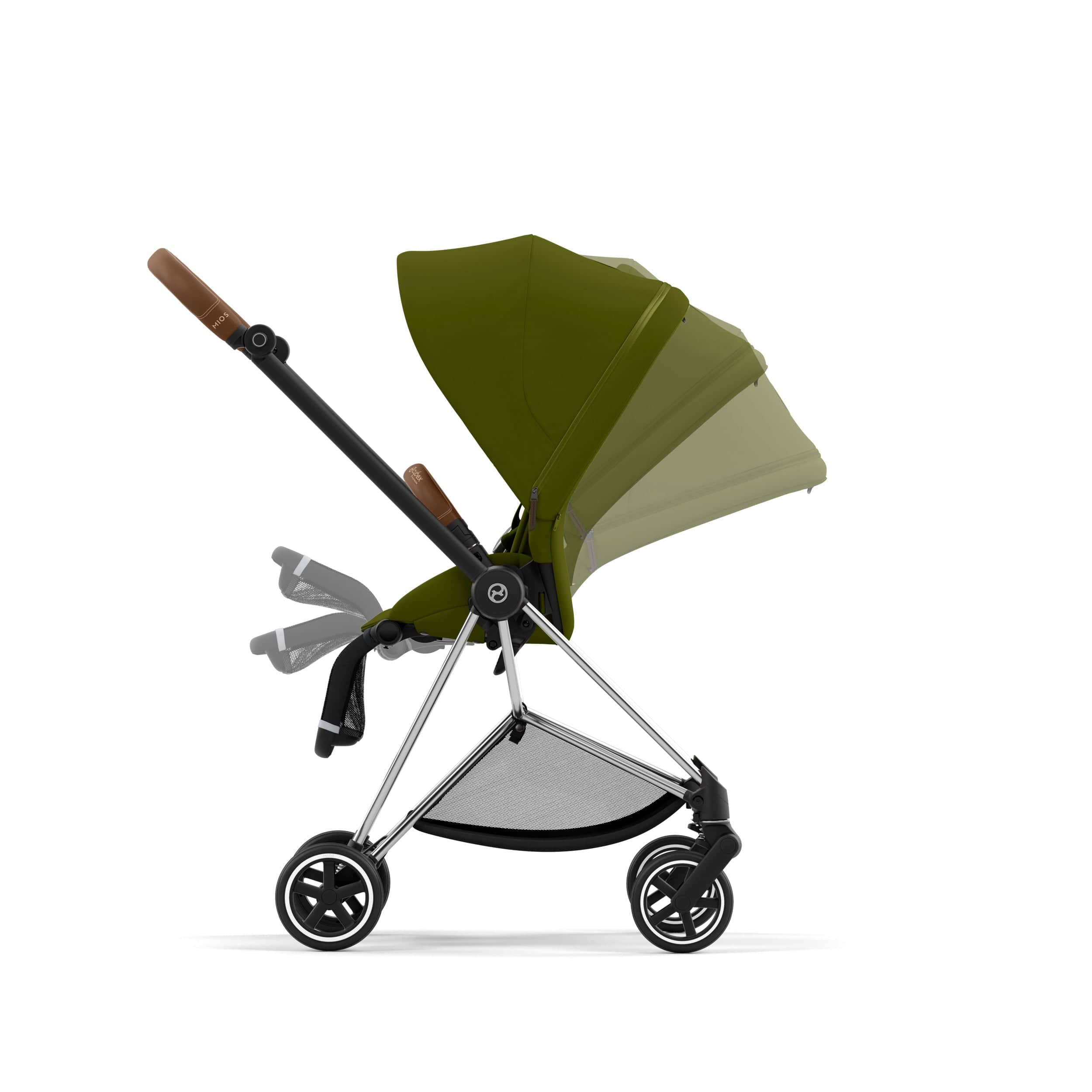 Cybex Mios 3 Complete Stroller - Lightweight Travel Stroller with Reversible Seat, Chrome/Brown | Perfect for Urban Commuting & Family Outings
