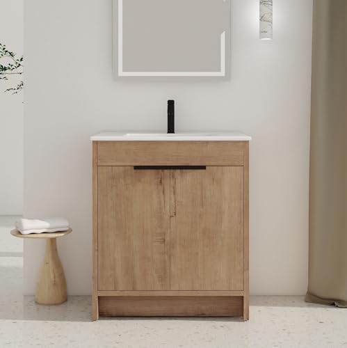 Light Oak + White,30 Inch