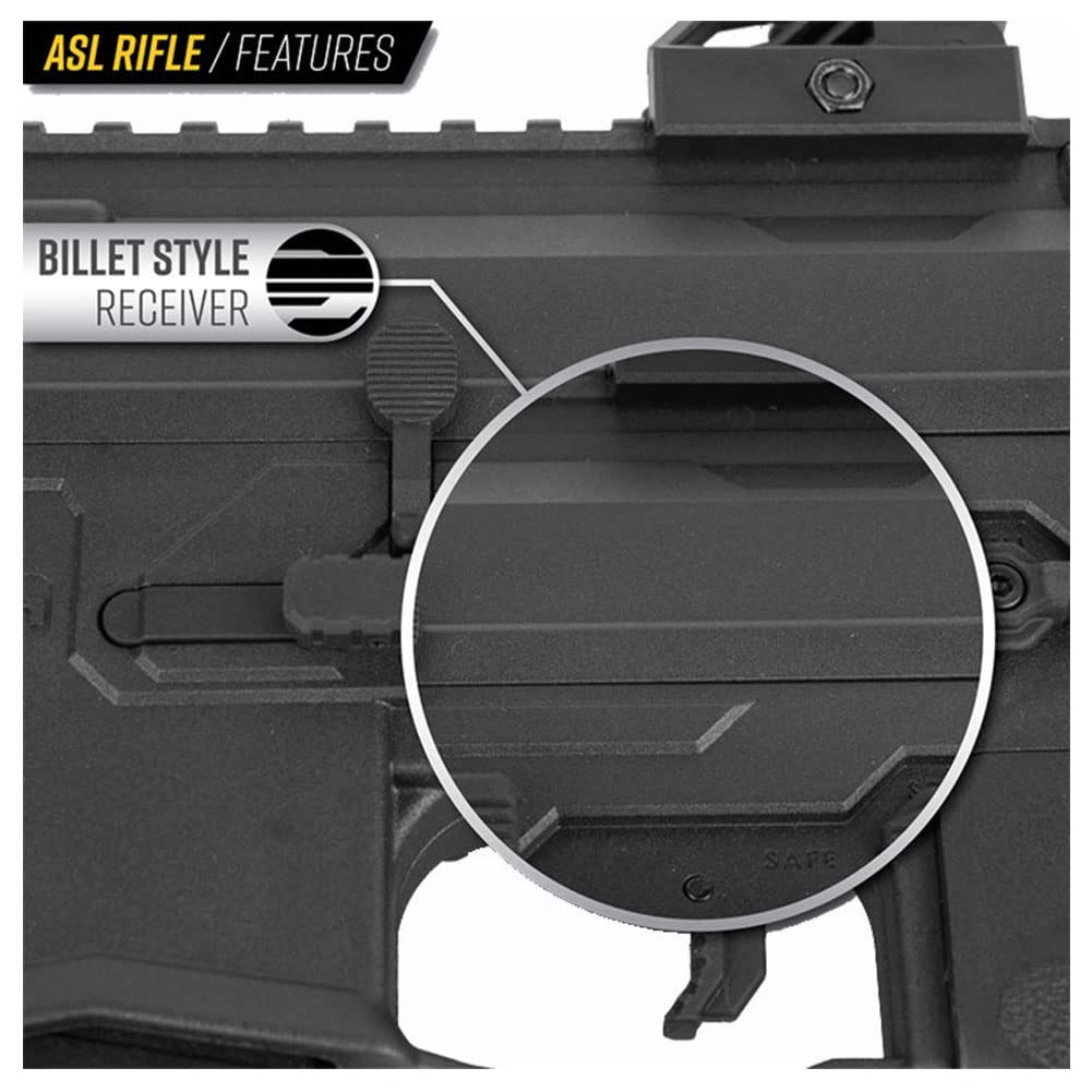 Valken ASL Hi-Velocity M4 Airsoft Rifle AEG - 6mm Electric Airsoft Gun with High Speed & Accuracy for Tactical Training & Outdoor Combat Games