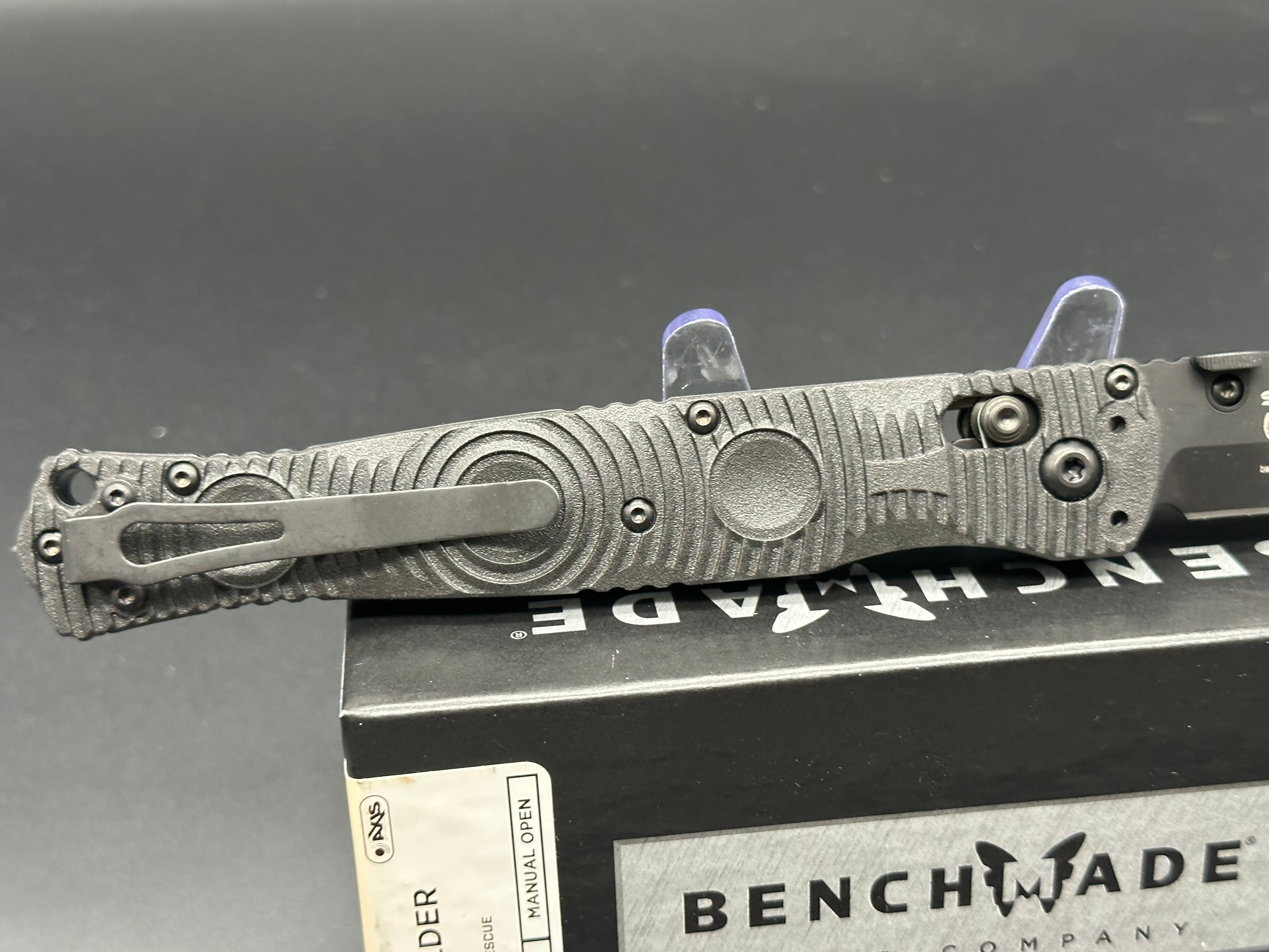 Benchmade SOCP 391BK Tactical Folding Knife - D2 Steel Blade with Polymer Handle for Outdoor Survival, Camping & EDC (Everyday Carry)
