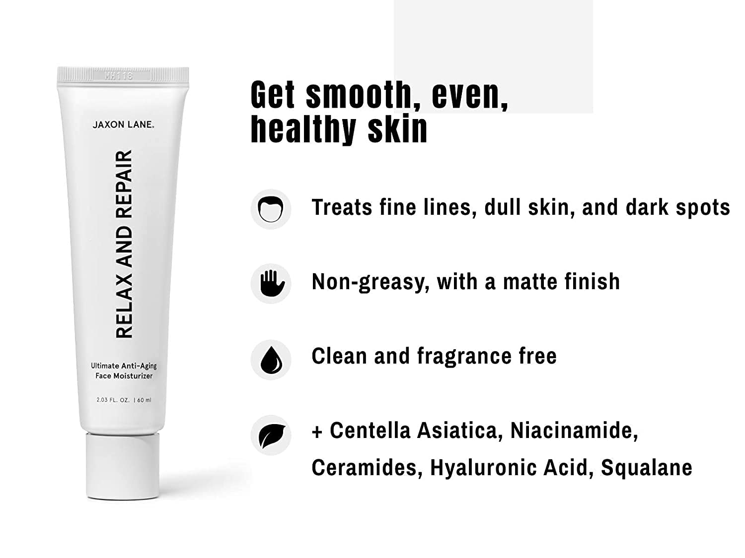 RELAX AND REPAIR Anti-Aging Face Moisturizer for Men | Wrinkle Reduction Night Cream & Eye Treatment with Niacinamide, Hyaluronic Acid, Vitamin E & Ceramides | Hydrating Skincare Set by Jaxon Lane (4 Tubes) | Perfect for Daily Routine & Travel Skincare