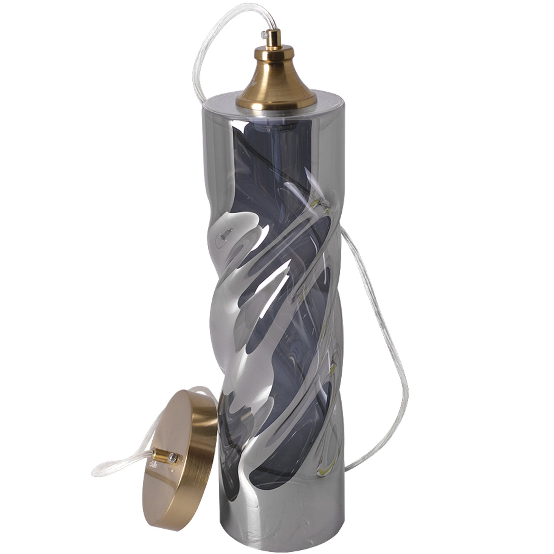 CARRO HOME Gemini Cylinder Ombre Glass Pendant Light - Modern Hanging Fixture for Dining Room, Kitchen Island & Bedroom Lighting Decor