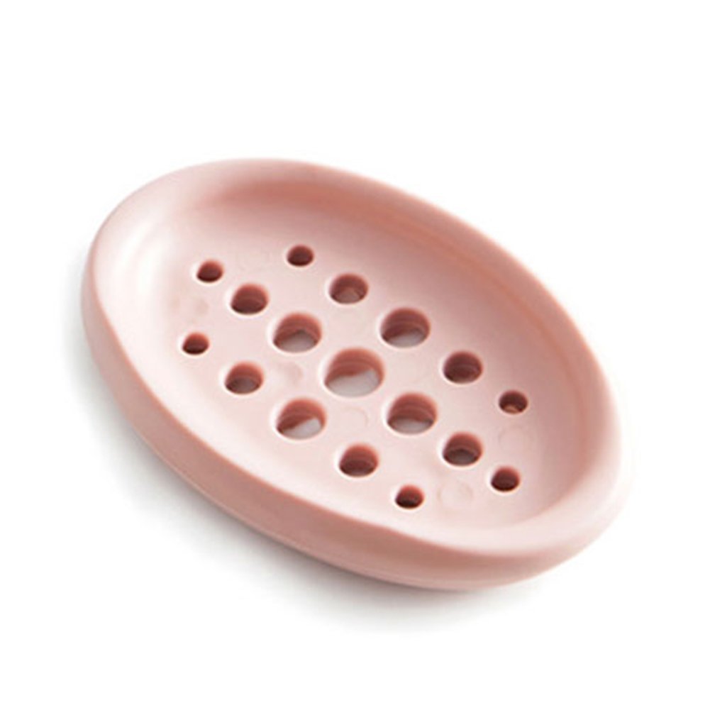 Maserfaliw Soap Holder with Drain Holes - Pink for Bathroom & Kitchen