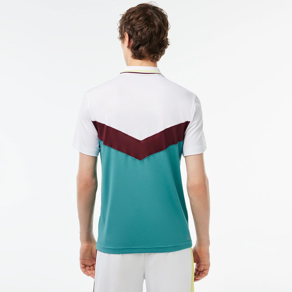 Lacoste Men's Medvedev Seamless Slim-Fit Polo Shirt - Breathable Cotton, Classic White & Multi-Color Design for Casual Wear, Golf & Business Outfits