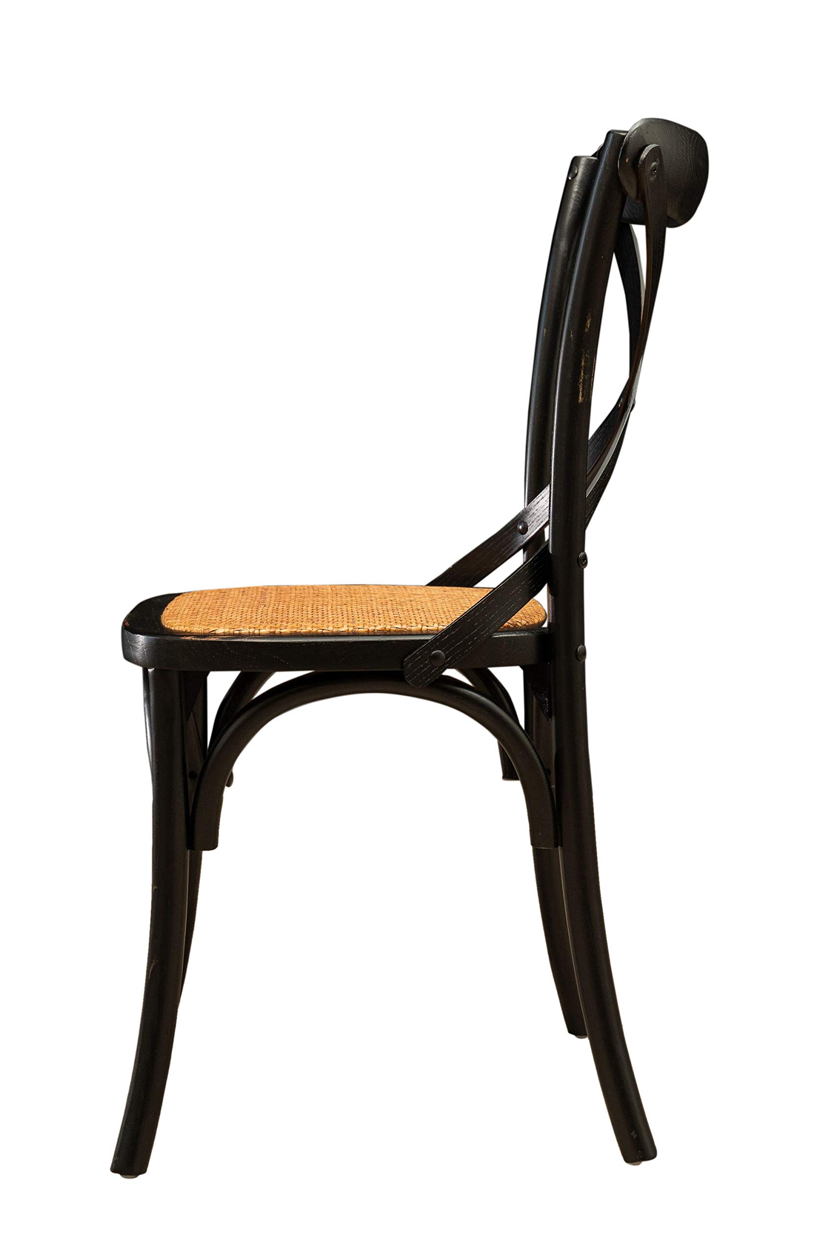 Thonet Wooden Biscottini Office Chair L46xPR42xH86 - Dining Chairs - Living Room Furniture - Desk Chairs - Kitchen Chairs - Solid Wood Home & Office Seating for Dining Room, Study, or Workspace
