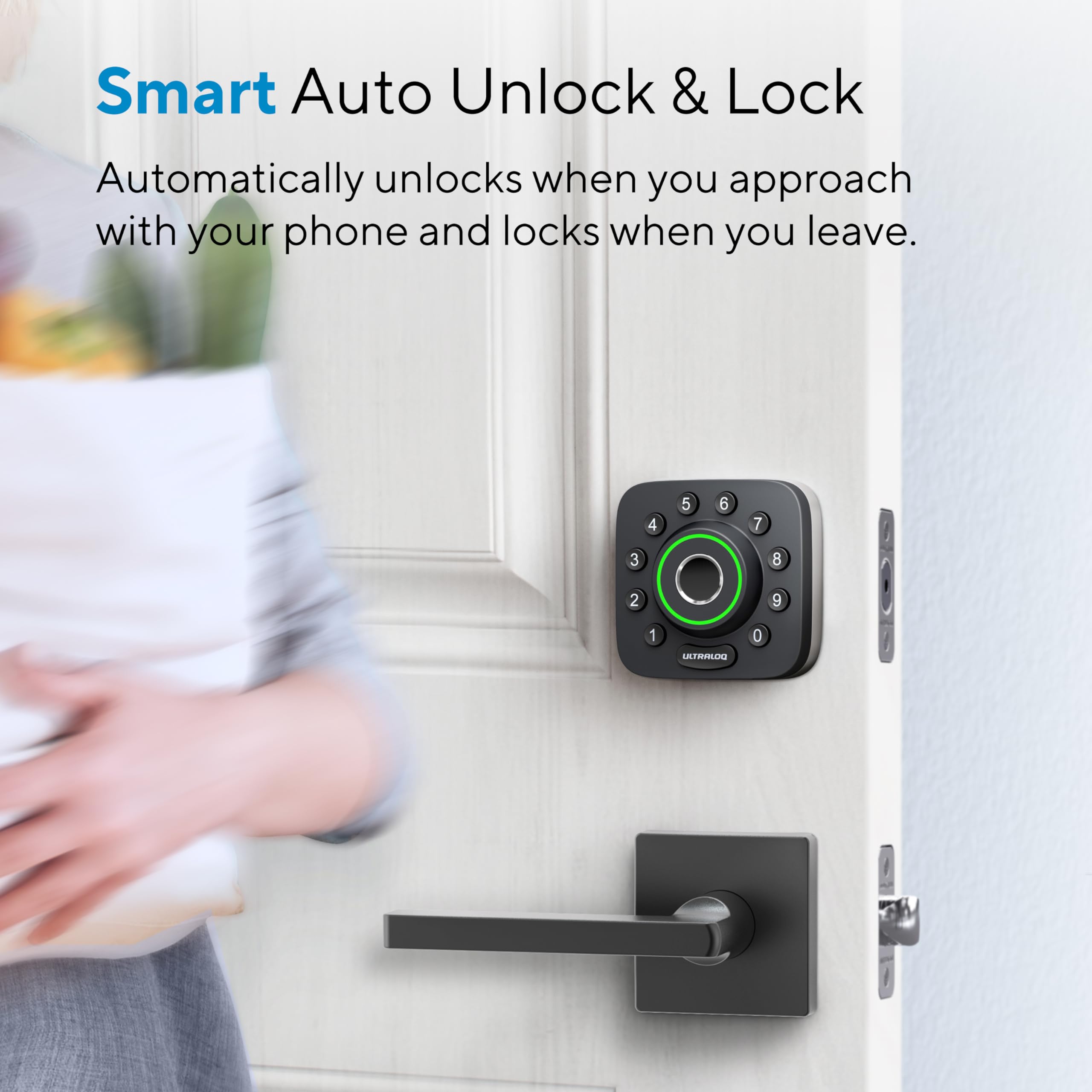 Ultraloq U-Bolt Pro Smart Lock with WiFi Hub - 7-in-1 Keyless Entry Fingerprint Door Lock, Biometric Keypad & App Control for Front Door Security | Perfect for Smart Homes, Vacation Rentals & Airbnb Properties