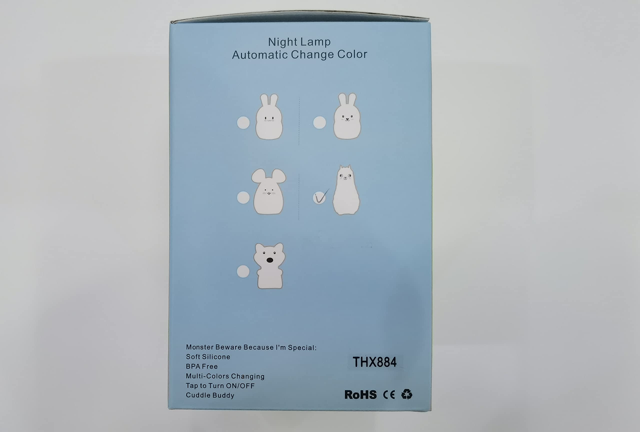 Rechargeable Alpaca Night Light for Kids - Soft Silicone LED Bedside Lamp with Adjustable Brightness & Colors, Touch & Remote Control - Perfect for Nursery, Bedroom, and Sleep Aid