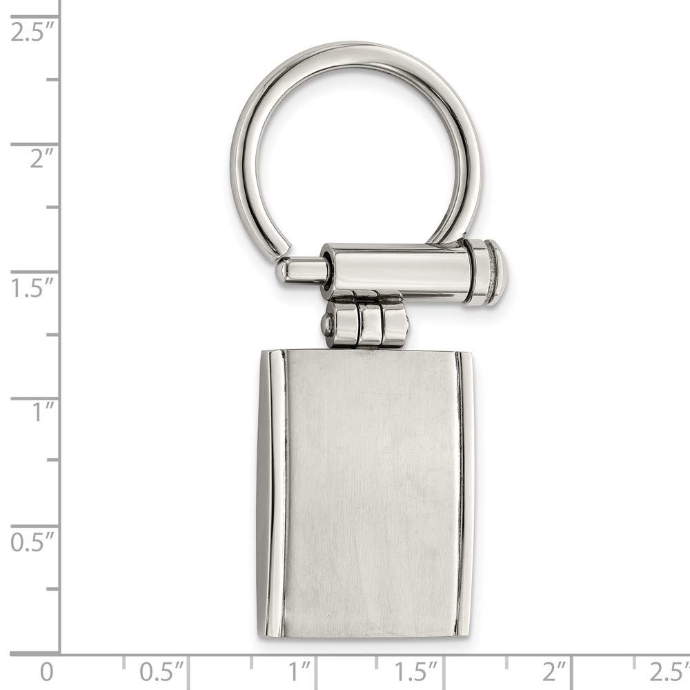 Premium Stainless Steel Men's Keychain - Brushed & Polished Finish - Durable & Stylish Jewelry Gift for Him - Perfect for Everyday Carry, Gifts, and Special Occasions