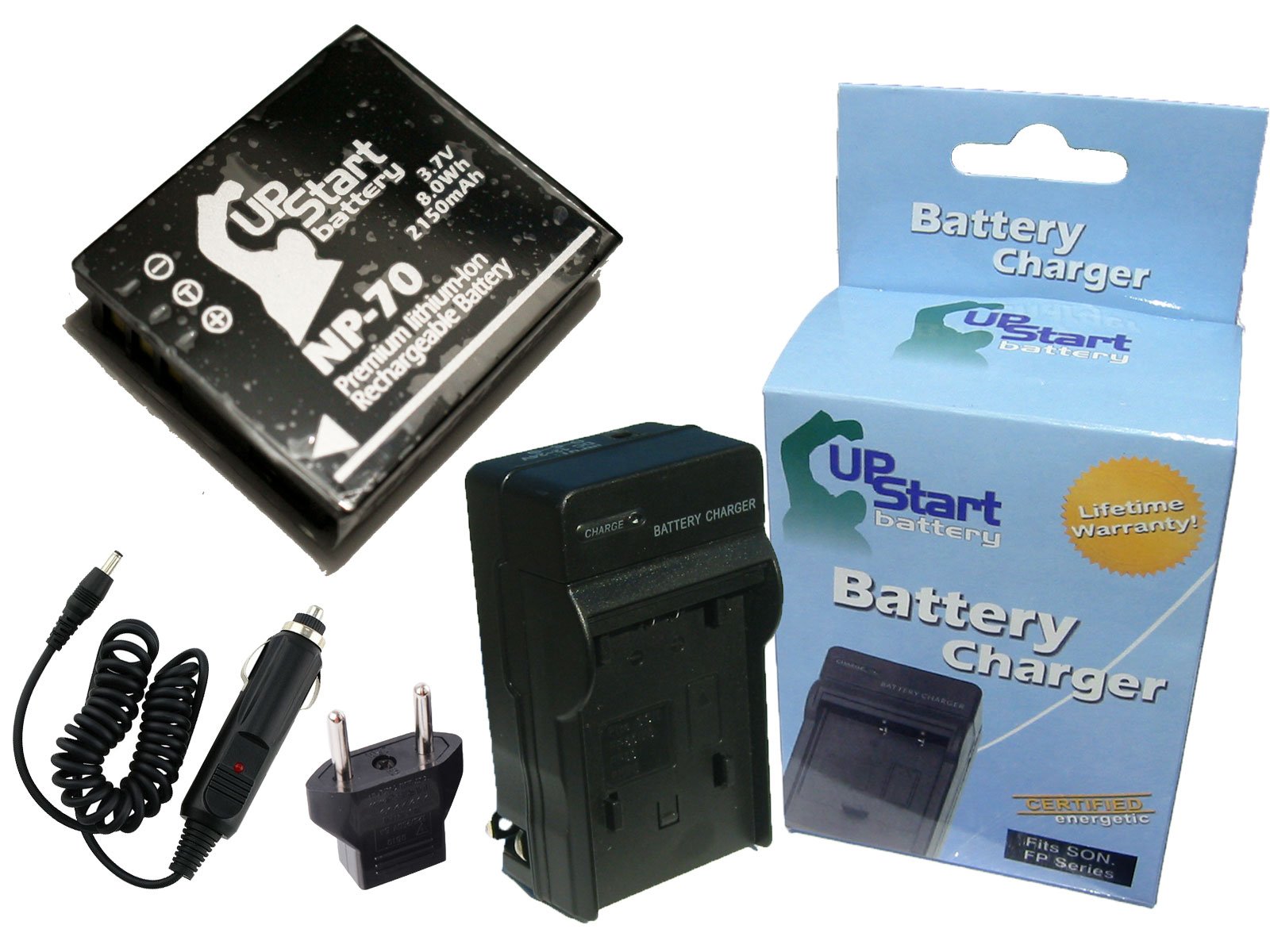 High Capacity 2150mAh DB-60 Replacement Battery & Charger Kit for Ricoh Caplio GX100 Digital Camera - Includes Car Plug & EU Adapter - Perfect for Travel Photography and Outdoor Shooting