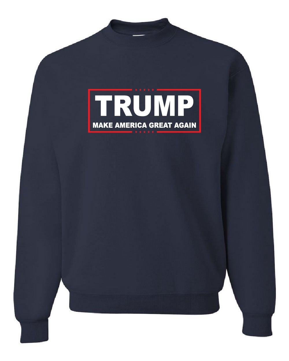 Make America Great Again Trump Crew Neck Sweatshirt - Patriotic Political Tee for Men & Women - Perfect for Rallies, Elections & Conservative Events