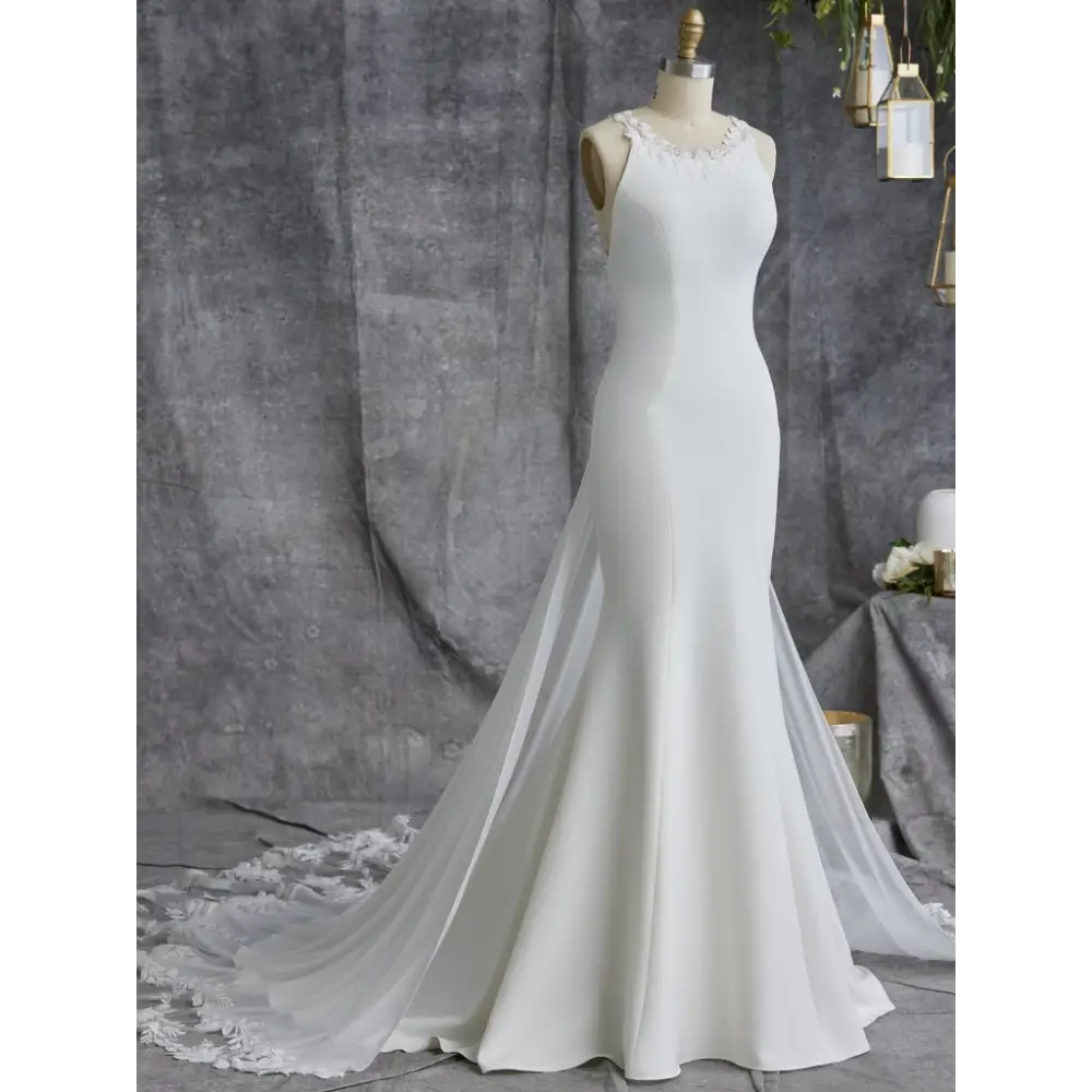 Rebecca Ingram Frida Detachable Train Wedding Dress – Elegant Bridal Gown for Church Ceremony & Reception